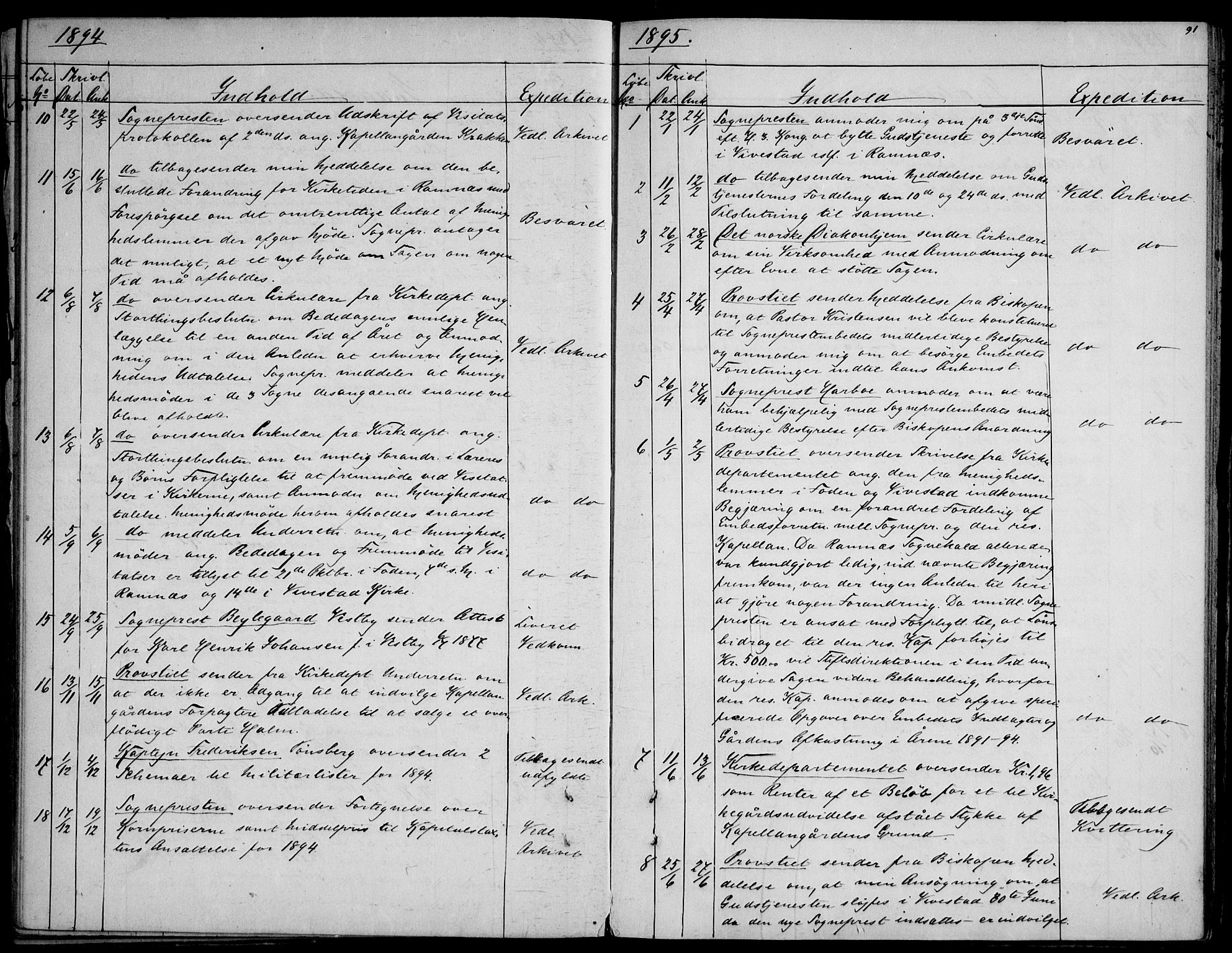 Ramnes kirkebøker, AV/SAKO-A-314/F/Fd/L0001: Curate's parish register no. IV 1, 1851-1905, p. 91