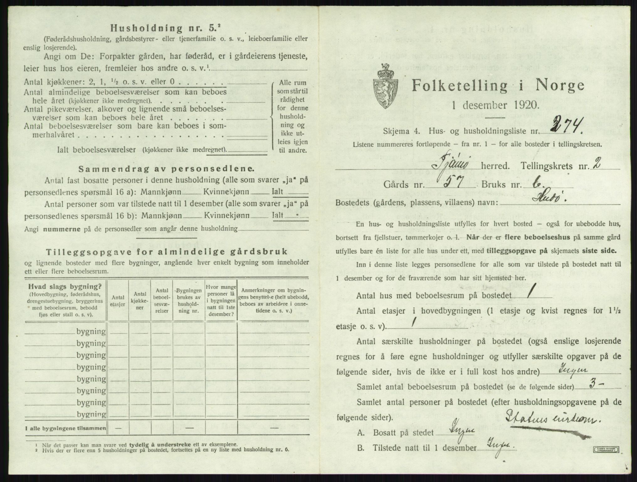 SAKO, 1920 census for Tjøme, 1920, p. 899