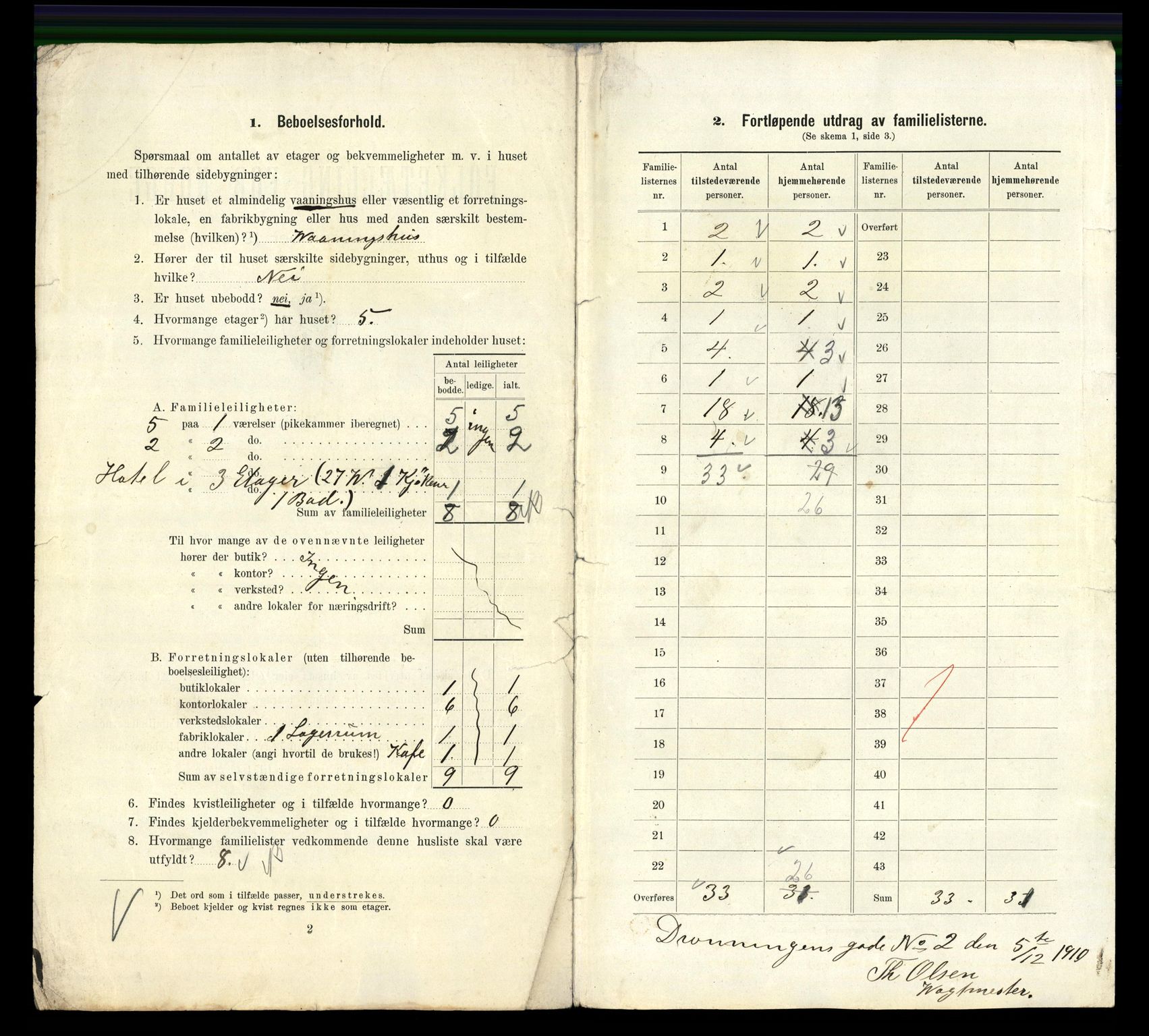 RA, 1910 census for Kristiania, 1910, p. 17676