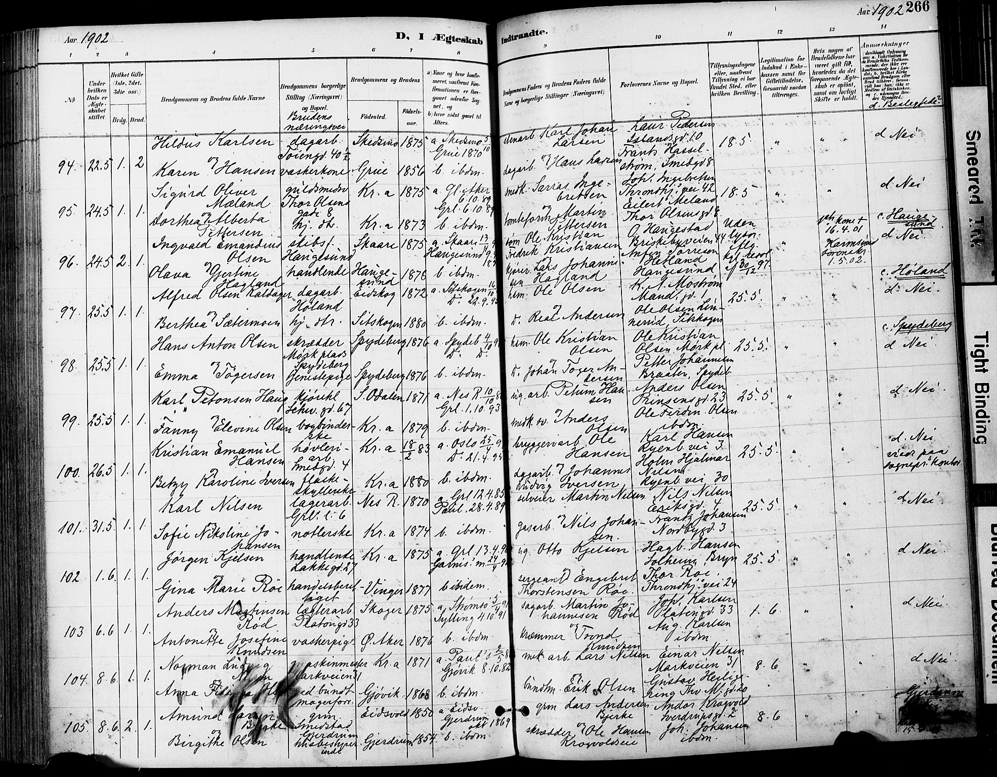 Grønland prestekontor Kirkebøker, SAO/A-10848/F/Fa/L0013: Parish register (official) no. 13, 1887-1906, p. 266