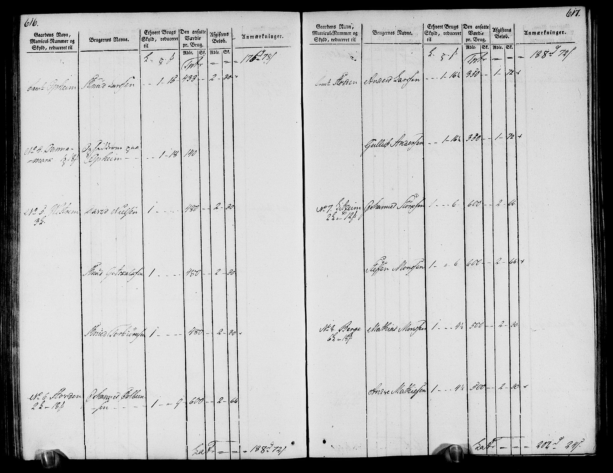 Rentekammeret inntil 1814, Realistisk ordnet avdeling, AV/RA-EA-4070/N/Ne/Nea/L0113: Nordhordland og Voss fogderi. Oppebørselsregister, 1803-1804, p. 316