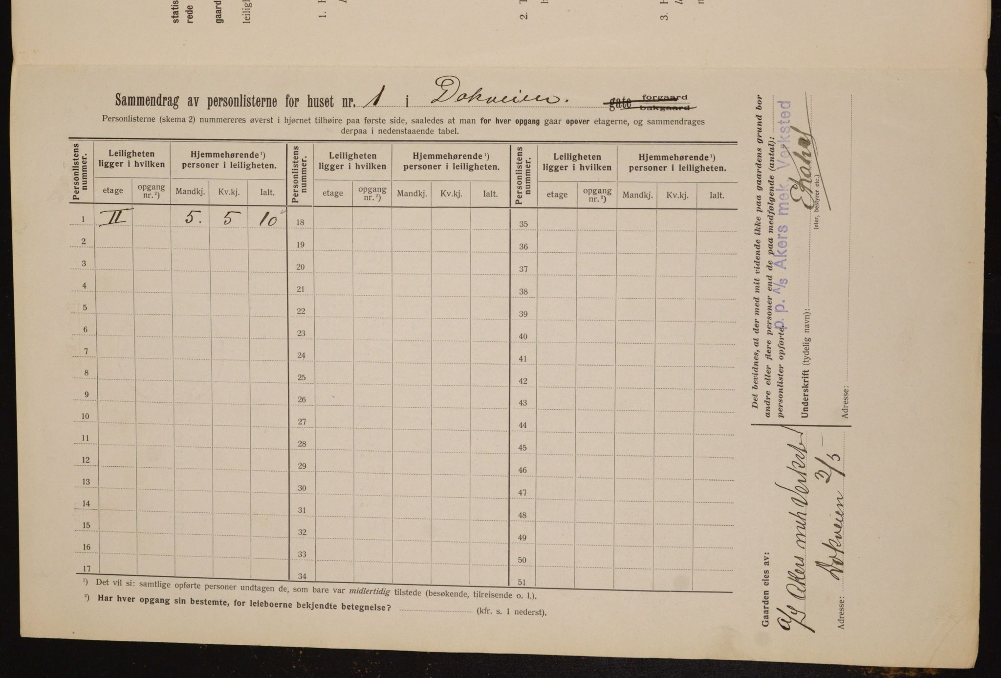 OBA, Municipal Census 1912 for Kristiania, 1912, p. 15738