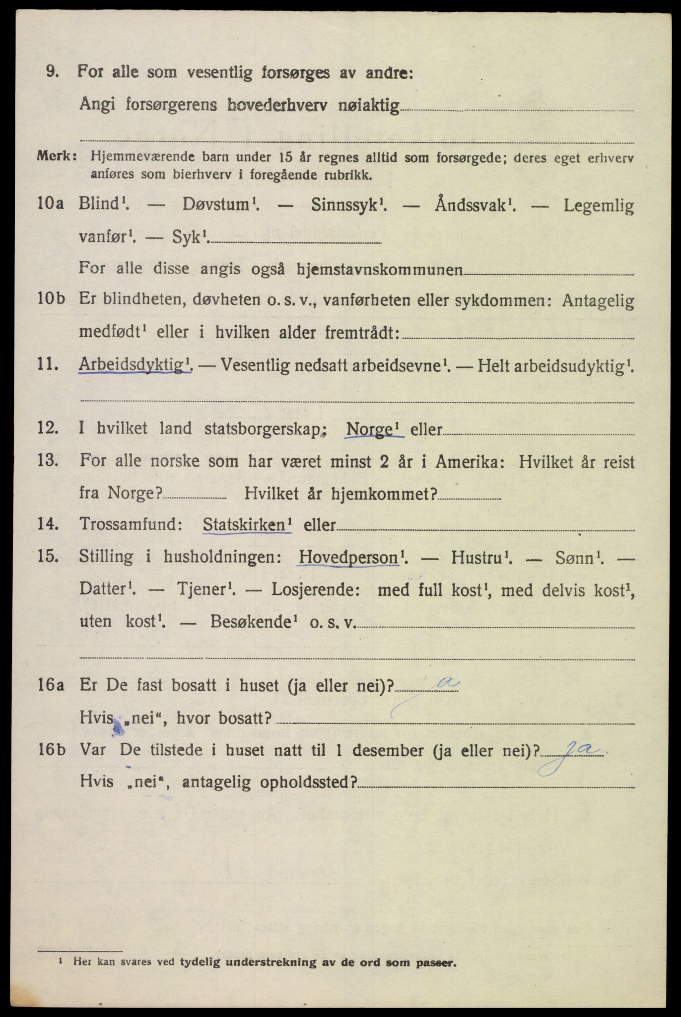 SAK, 1920 census for Søgne, 1920, p. 5986