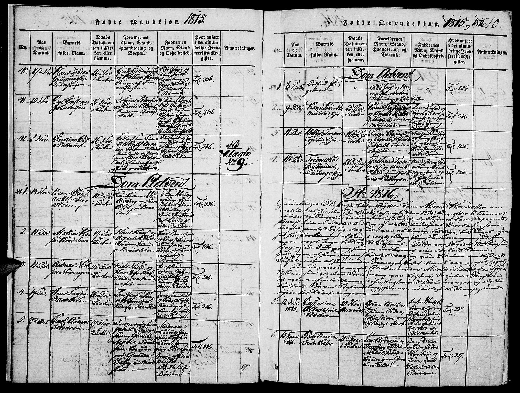 Vardal prestekontor, SAH/PREST-100/H/Ha/Haa/L0004: Parish register (official) no. 4, 1814-1831, p. 10