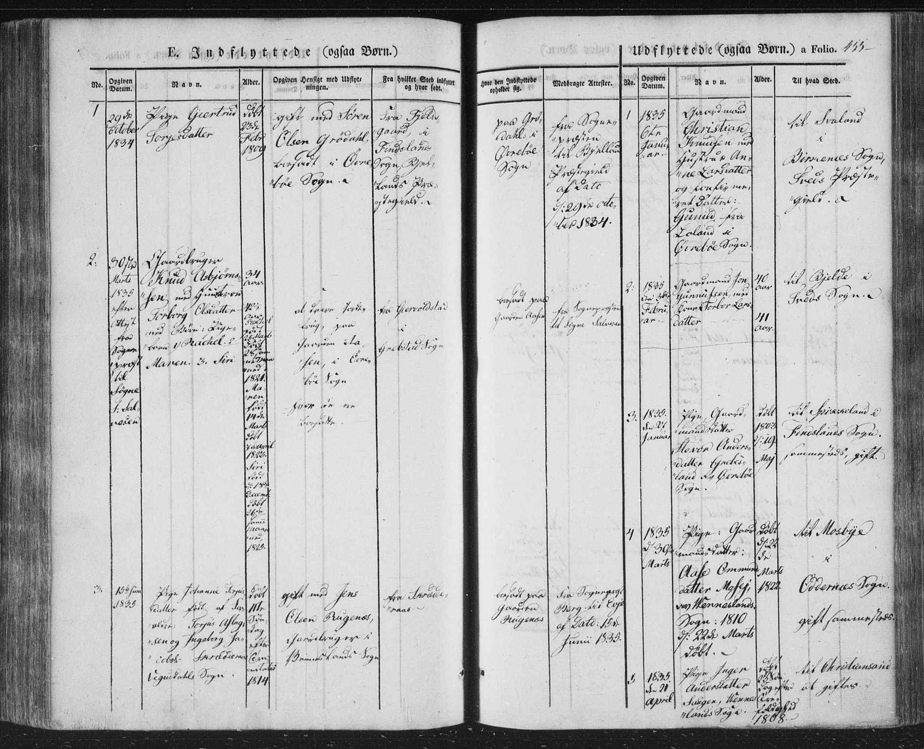 Vennesla sokneprestkontor, AV/SAK-1111-0045/Fa/Fac/L0004: Parish register (official) no. A 4, 1834-1855, p. 455