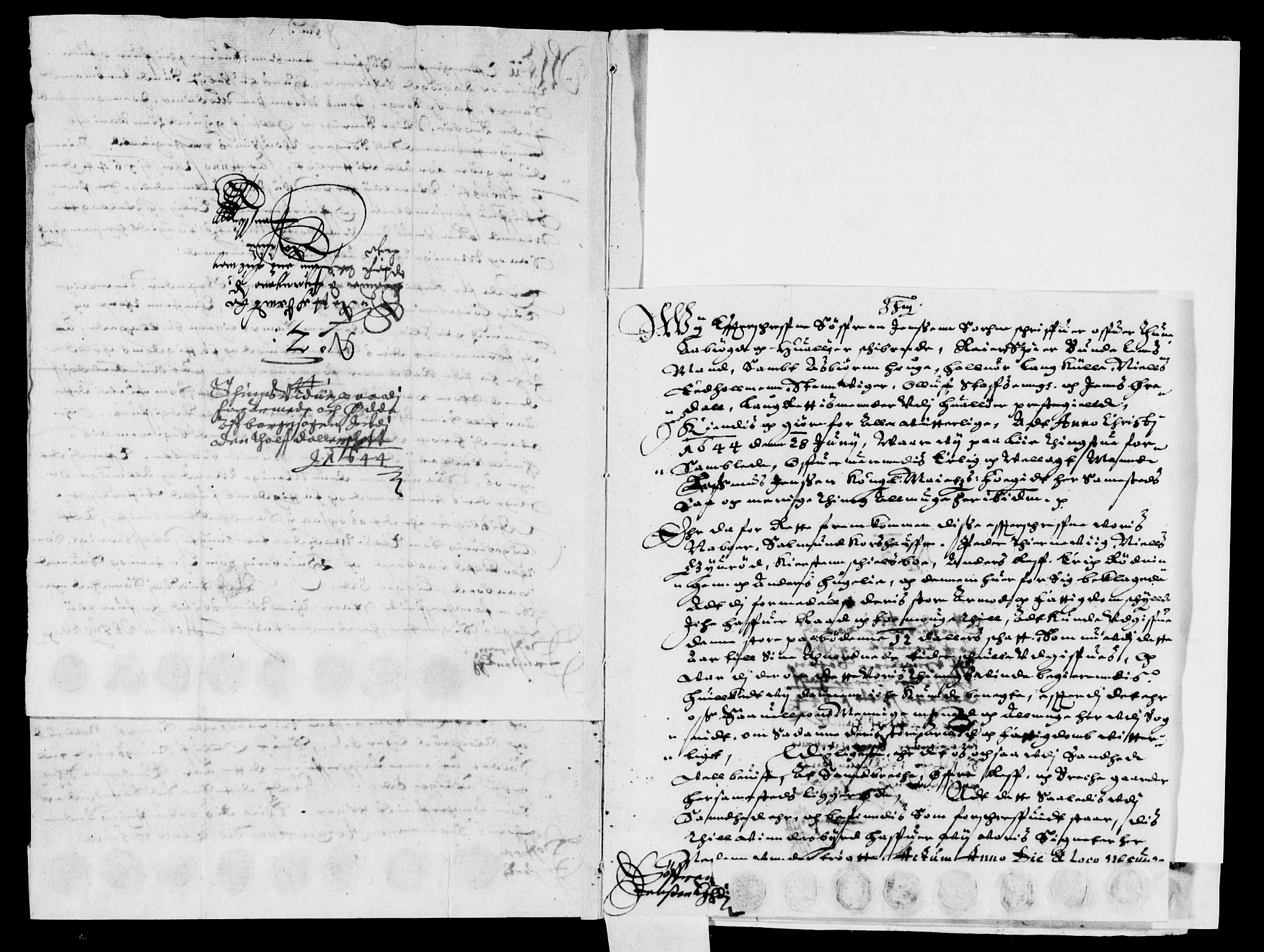 Rentekammeret inntil 1814, Reviderte regnskaper, Lensregnskaper, AV/RA-EA-5023/R/Rb/Rbc/L0006: Tune, Åbygge og Veme len, 1644-1647