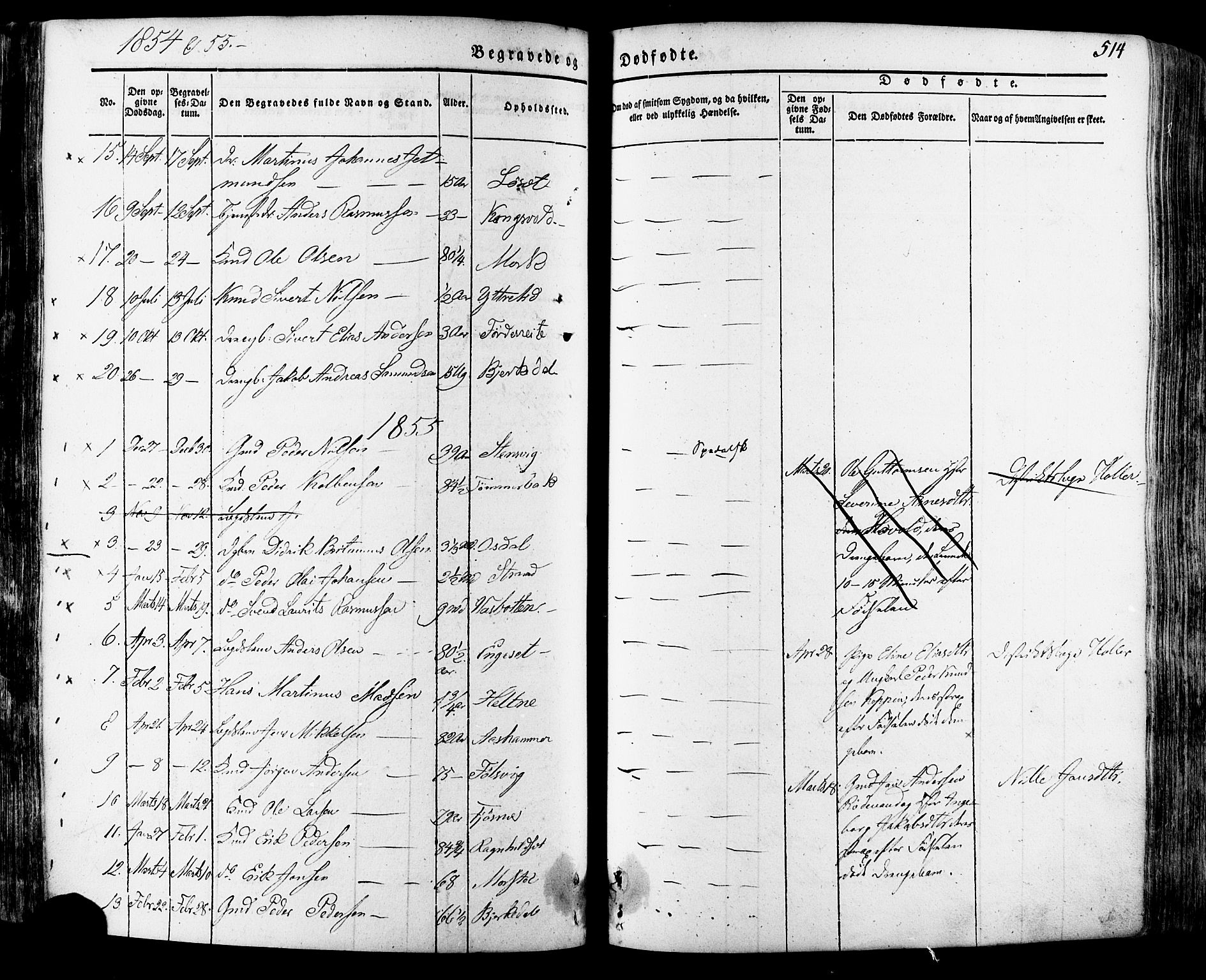 Ministerialprotokoller, klokkerbøker og fødselsregistre - Møre og Romsdal, SAT/A-1454/511/L0140: Parish register (official) no. 511A07, 1851-1878, p. 514