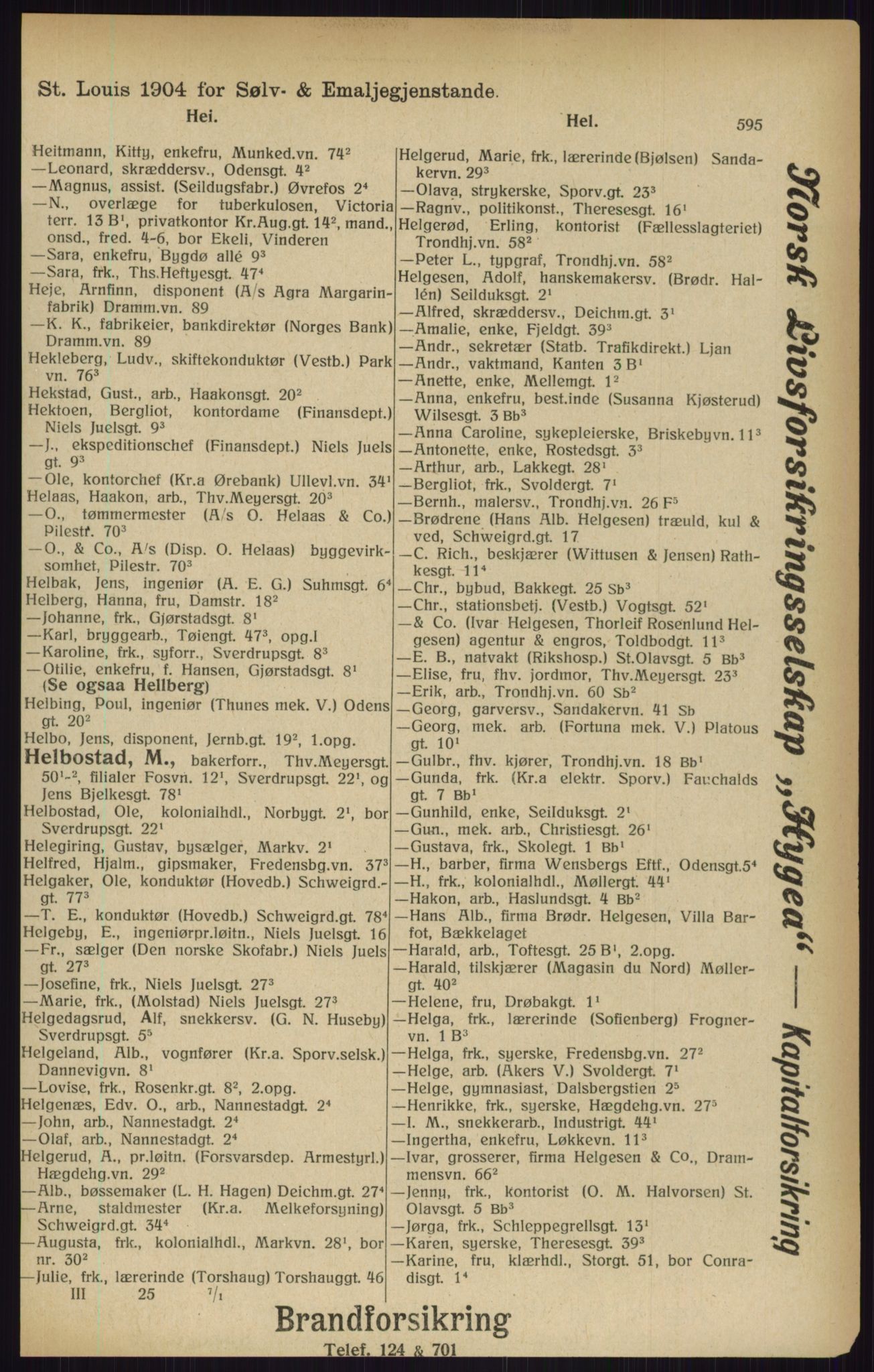 Kristiania/Oslo adressebok, PUBL/-, 1916, p. 595