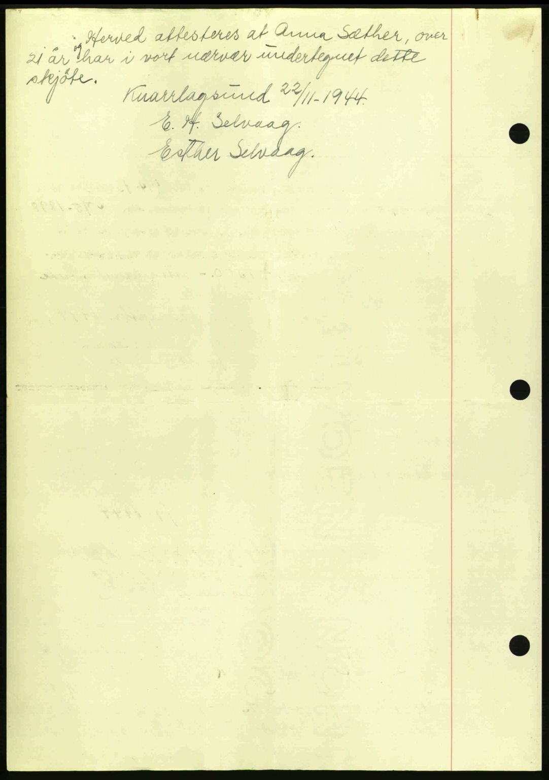 Hitra sorenskriveri, AV/SAT-A-0018/2/2C/2Ca: Mortgage book no. A2, 1943-1945, Diary no: : 622/1944