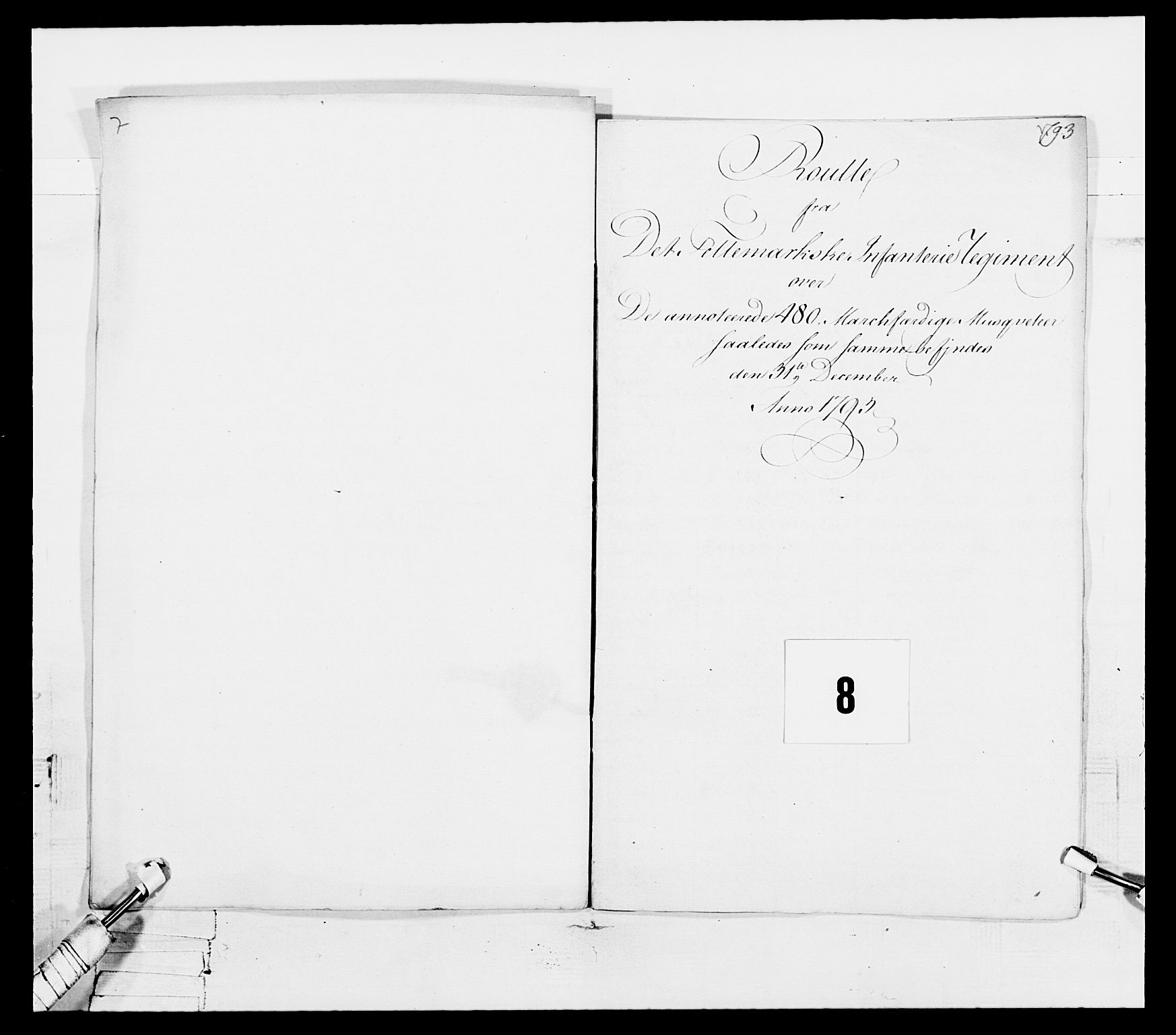 Generalitets- og kommissariatskollegiet, Det kongelige norske kommissariatskollegium, AV/RA-EA-5420/E/Eh/L0114: Telemarkske nasjonale infanteriregiment, 1789-1802, p. 65