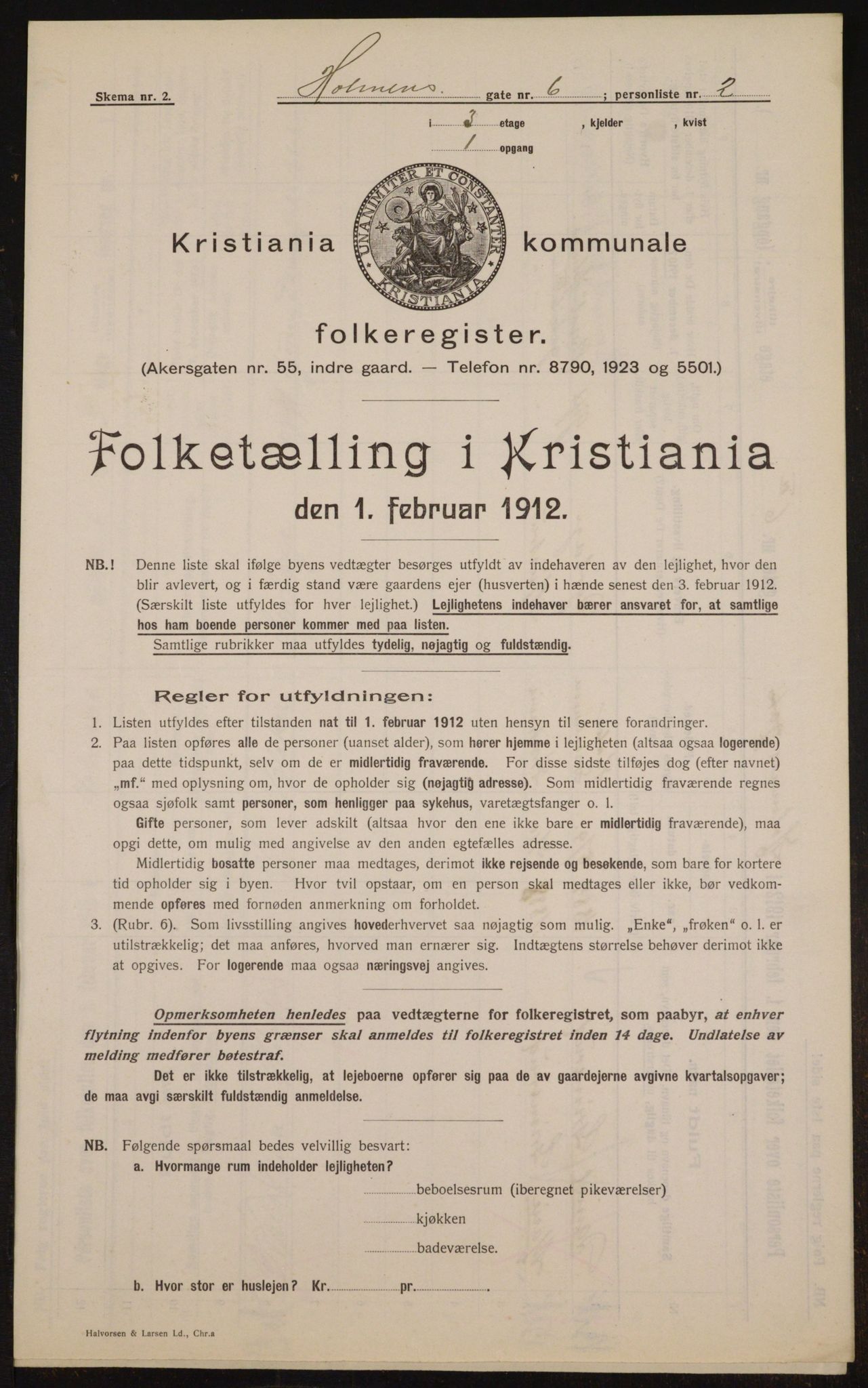 OBA, Municipal Census 1912 for Kristiania, 1912, p. 41269