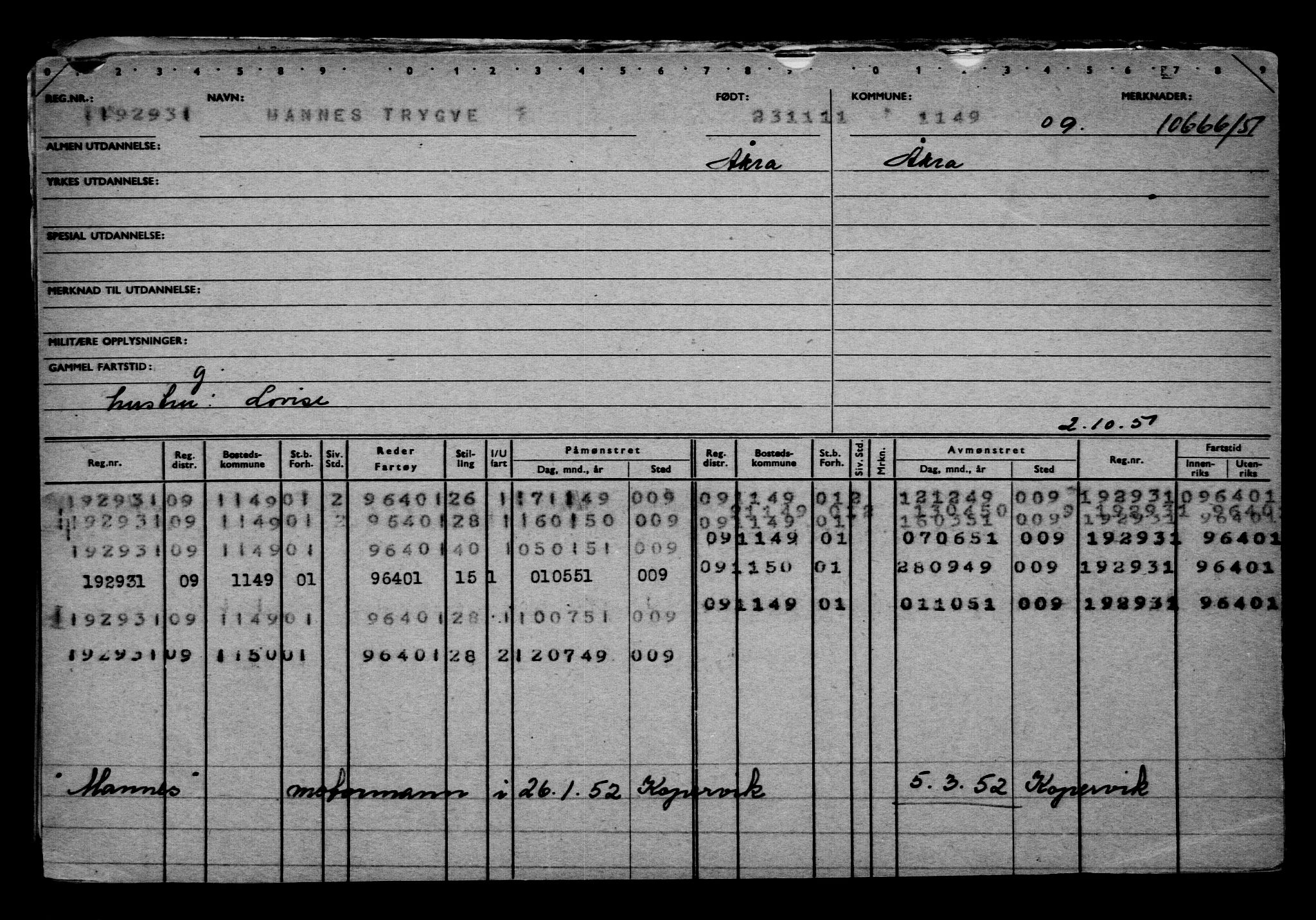 Direktoratet for sjømenn, AV/RA-S-3545/G/Gb/L0101: Hovedkort, 1911, p. 353