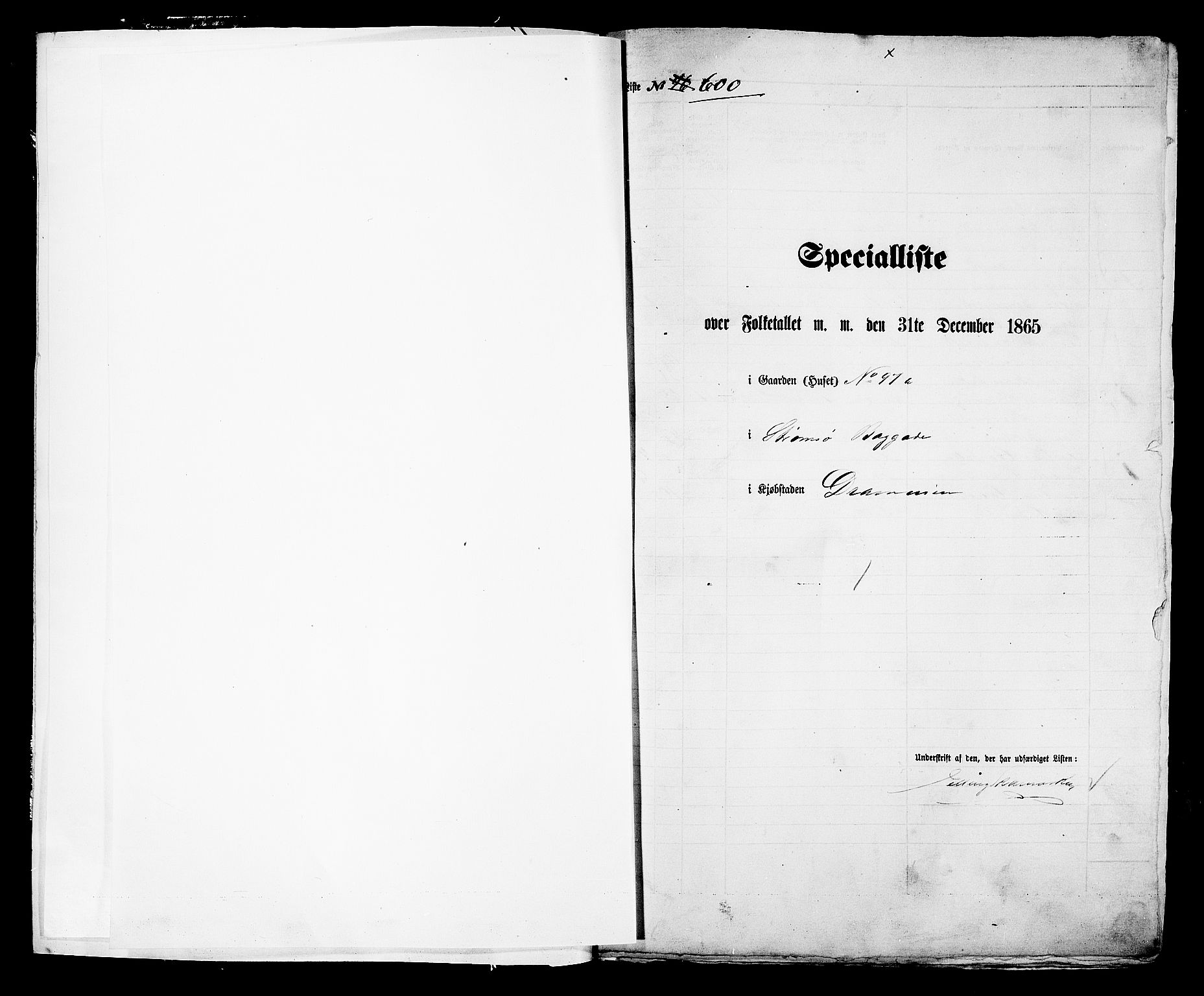 RA, 1865 census for Strømsø in Drammen, 1865, p. 15