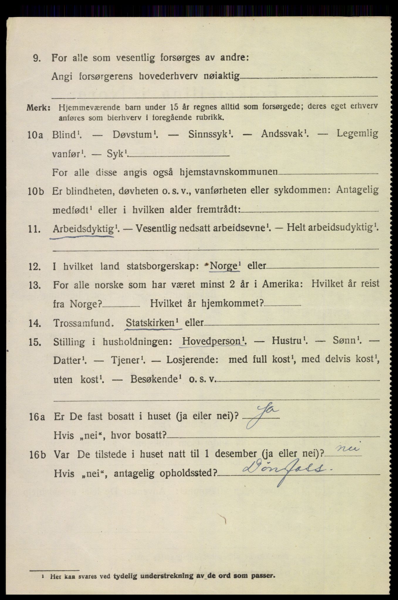 SAH, 1920 census for Skjåk, 1920, p. 4935