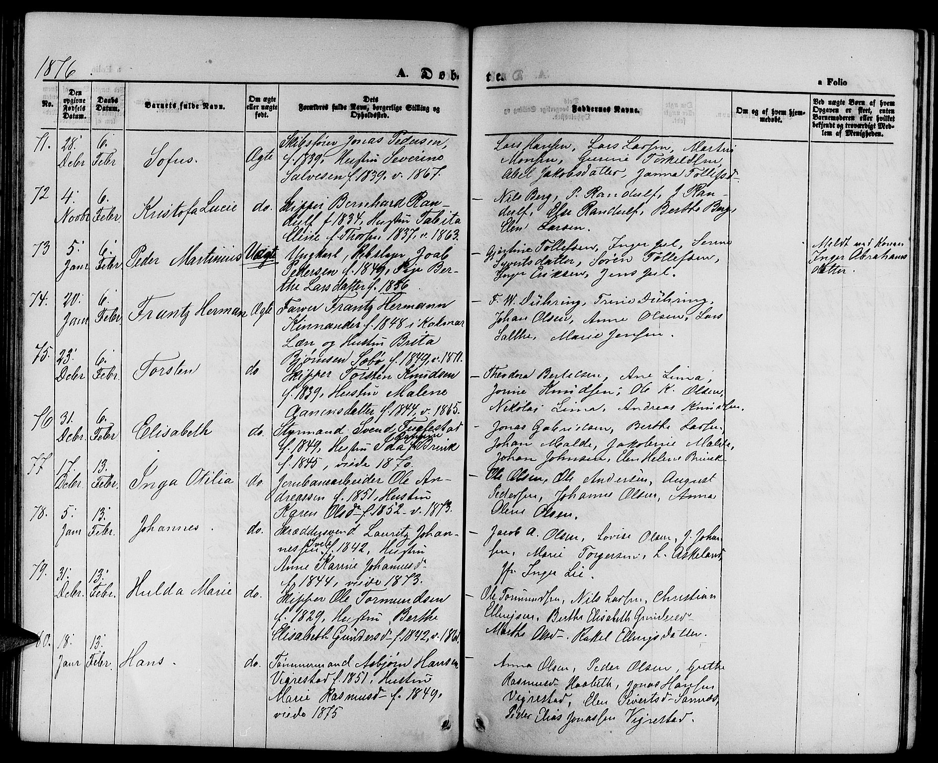 St. Petri sokneprestkontor, AV/SAST-A-101813/001/30/30BB/L0001: Parish register (copy) no. B 1, 1865-1878