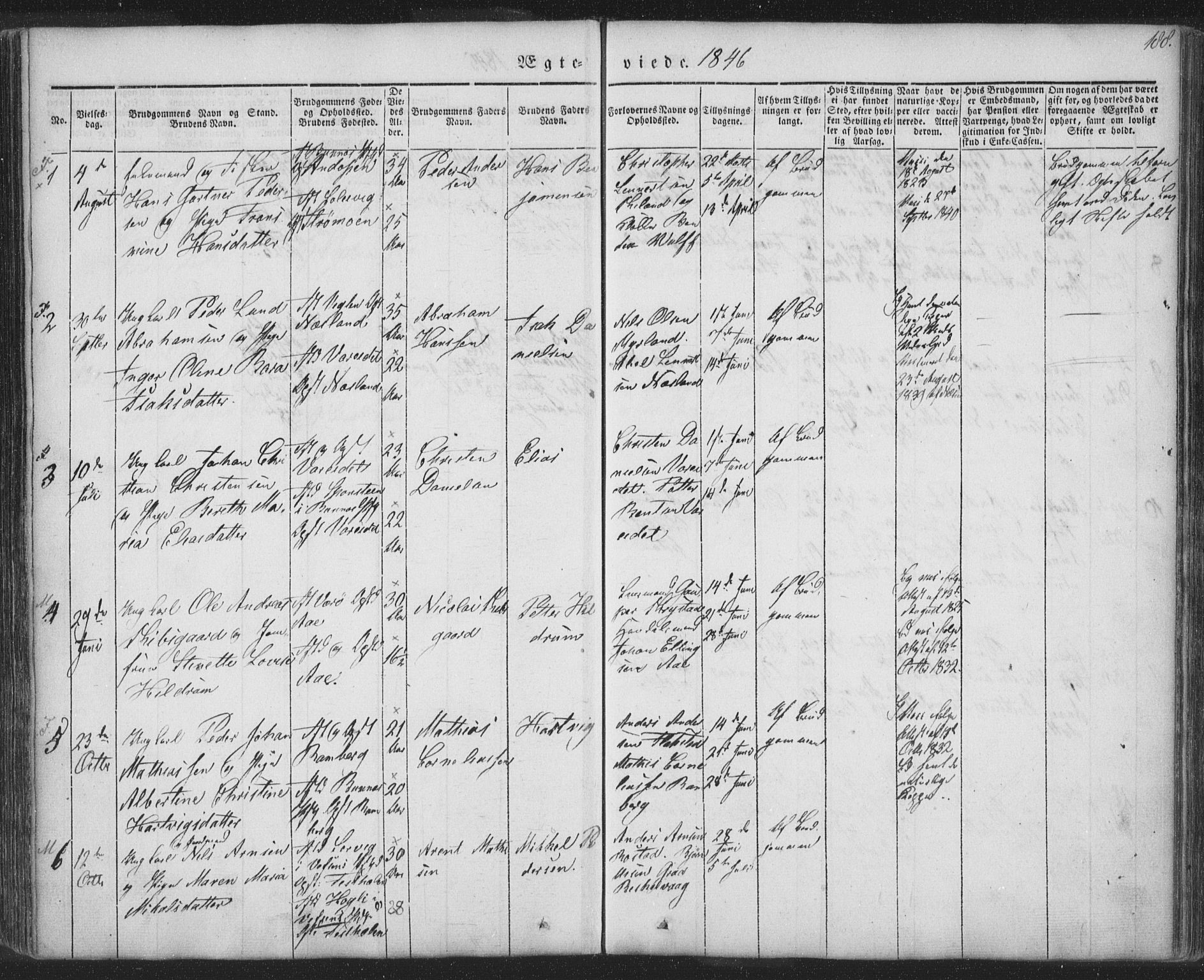 Ministerialprotokoller, klokkerbøker og fødselsregistre - Nordland, AV/SAT-A-1459/885/L1202: Parish register (official) no. 885A03, 1838-1859, p. 188