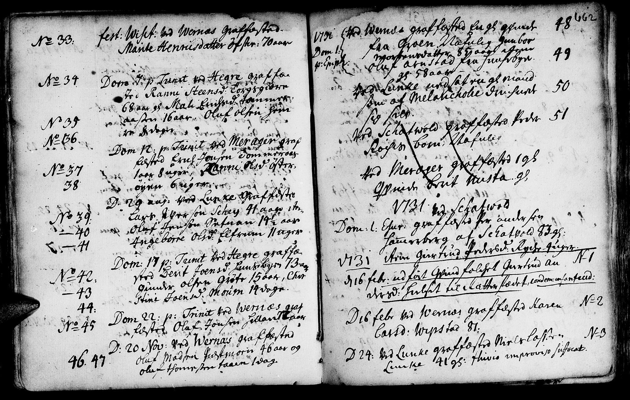 Ministerialprotokoller, klokkerbøker og fødselsregistre - Nord-Trøndelag, SAT/A-1458/709/L0055: Parish register (official) no. 709A03, 1730-1739, p. 661-662