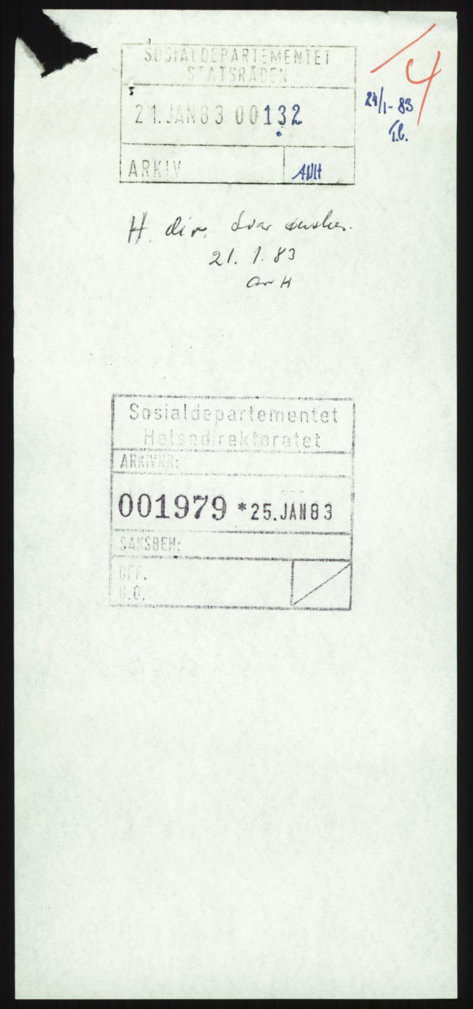 Sosialdepartementet, Helsedirektoratet, Kontoret for psykiatri, H4, RA/S-1286/D/Dc/L0611/0002: Sakarkiv / Homofili, 1962-1983, p. 4