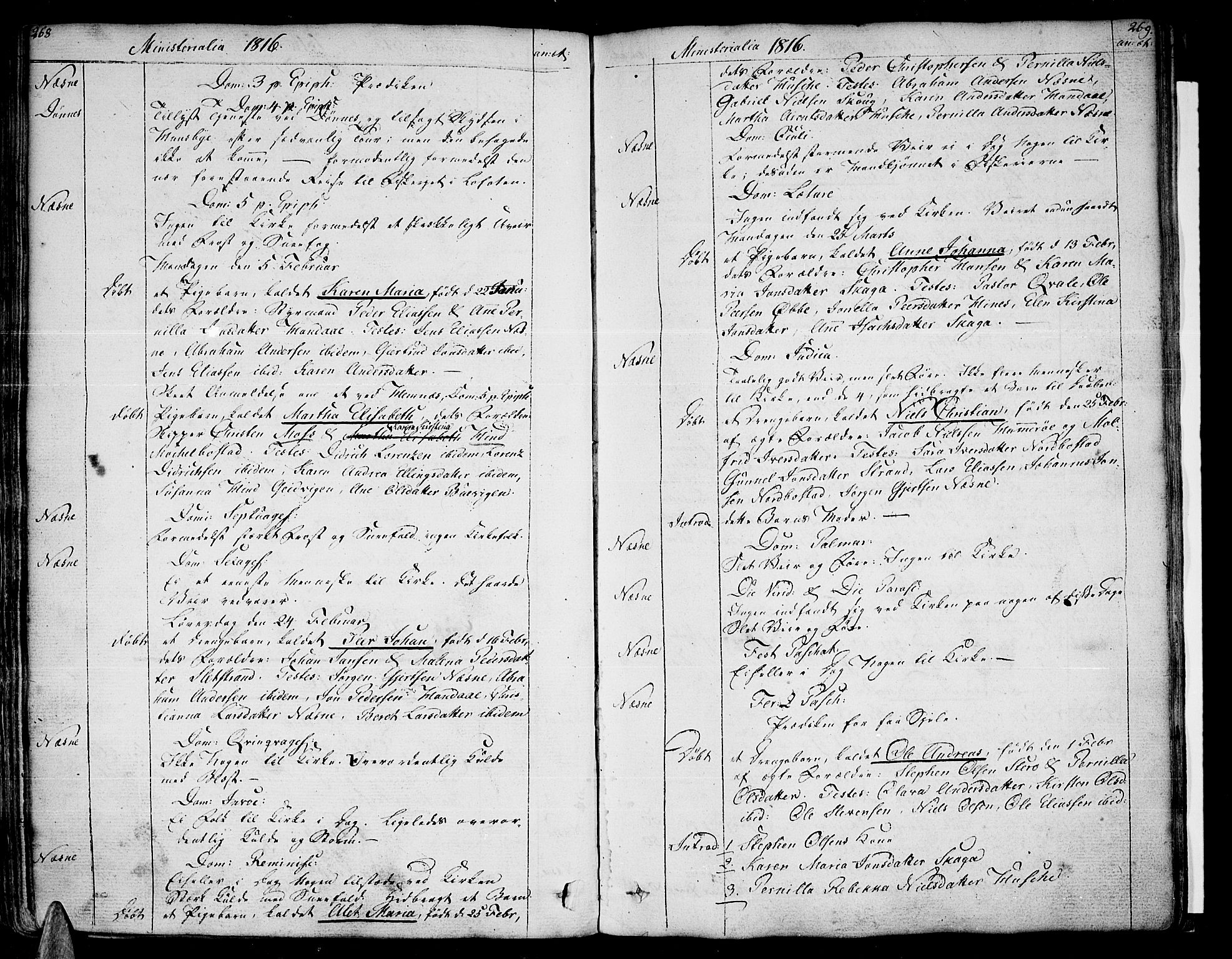 Ministerialprotokoller, klokkerbøker og fødselsregistre - Nordland, AV/SAT-A-1459/838/L0545: Parish register (official) no. 838A04, 1791-1820, p. 268-269