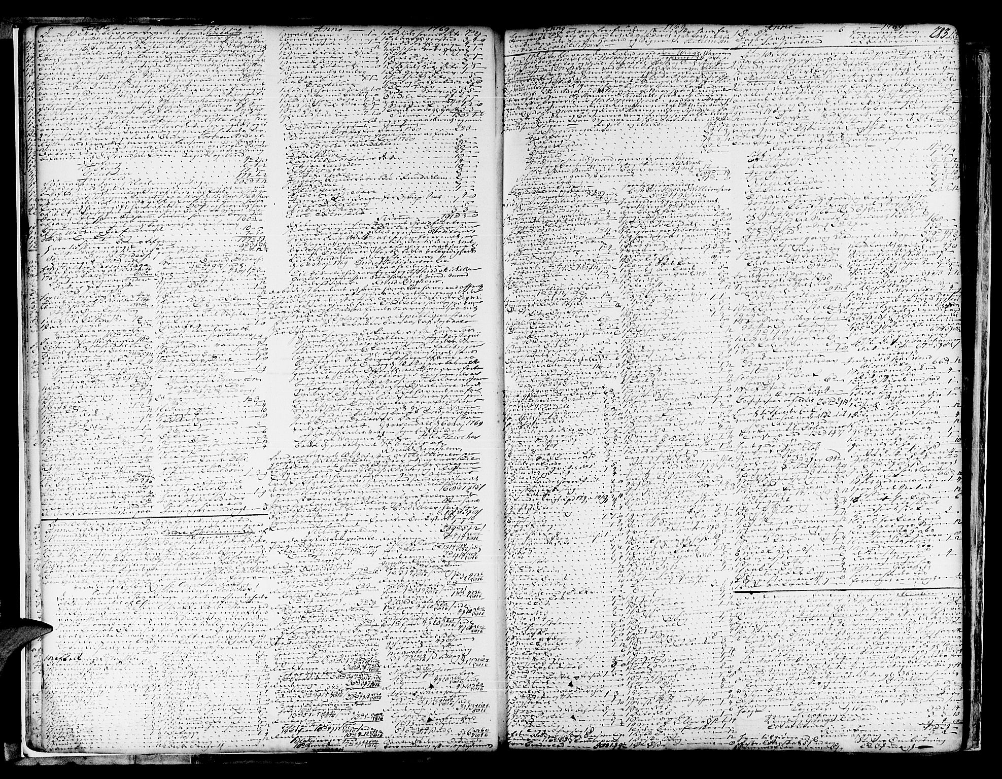 Hardanger og Voss sorenskriveri, AV/SAB-A-2501/4/4A/4Ac/L0007b: Skifterettsprotokoll for sorenskriveriet, 1769-1779, p. 282b-283a