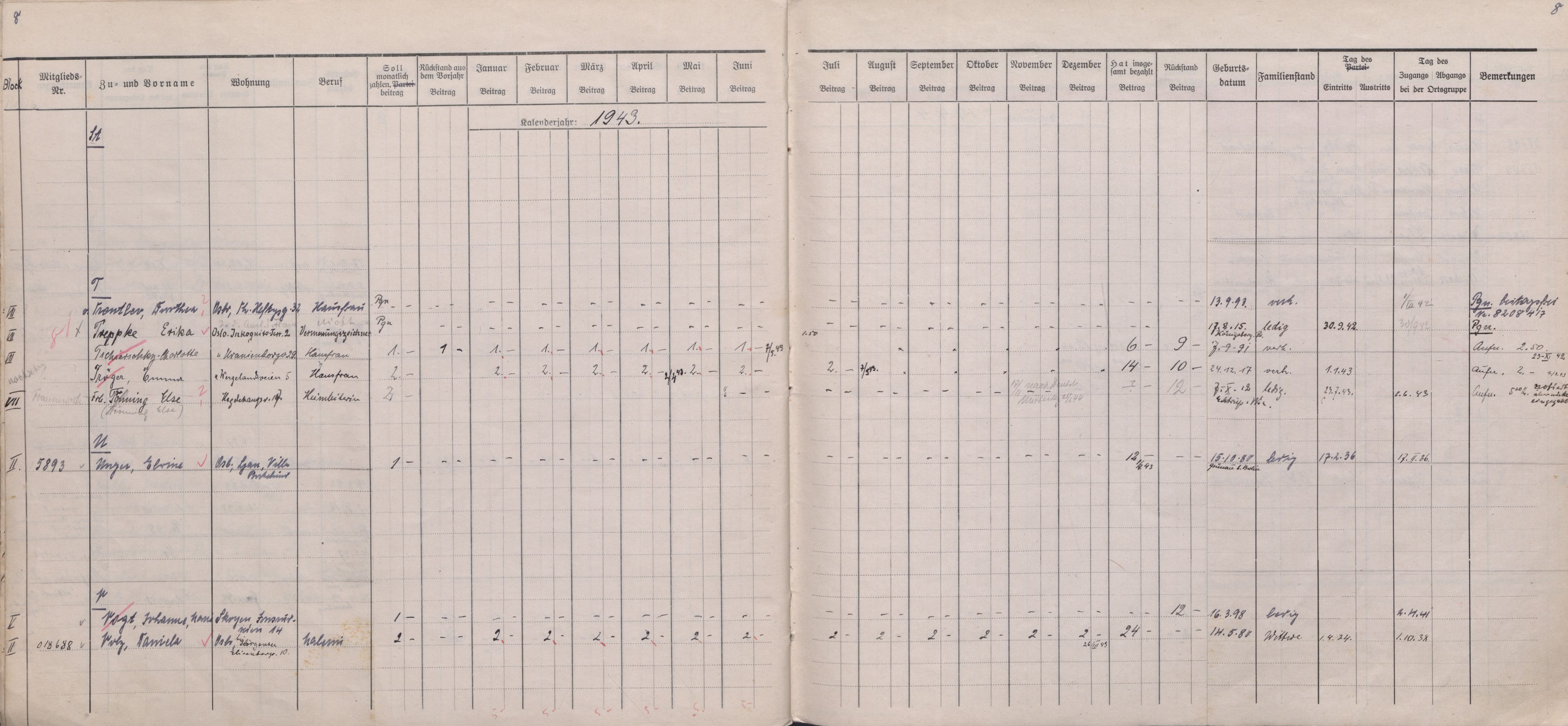 Forsvarets Overkommando. 2 kontor. Arkiv 11.4. Spredte tyske arkivsaker, AV/RA-RAFA-7031/D/Dar/Darb/L0016: Reichskommissariat - NSDAP in Norwegen, 1941-1944, p. 17