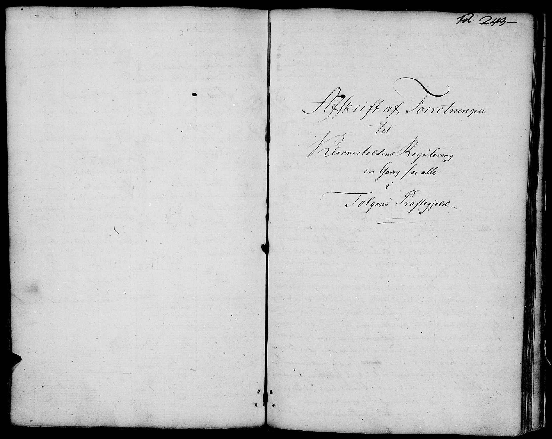 Tolga prestekontor, SAH/PREST-062/K/L0003: Parish register (official) no. 3, 1786-1814, p. 243