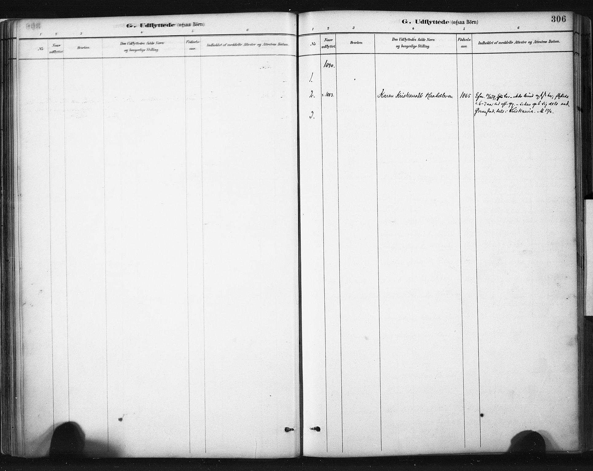 Sokndal sokneprestkontor, SAST/A-101808: Parish register (official) no. A 11.2, 1887-1905, p. 306