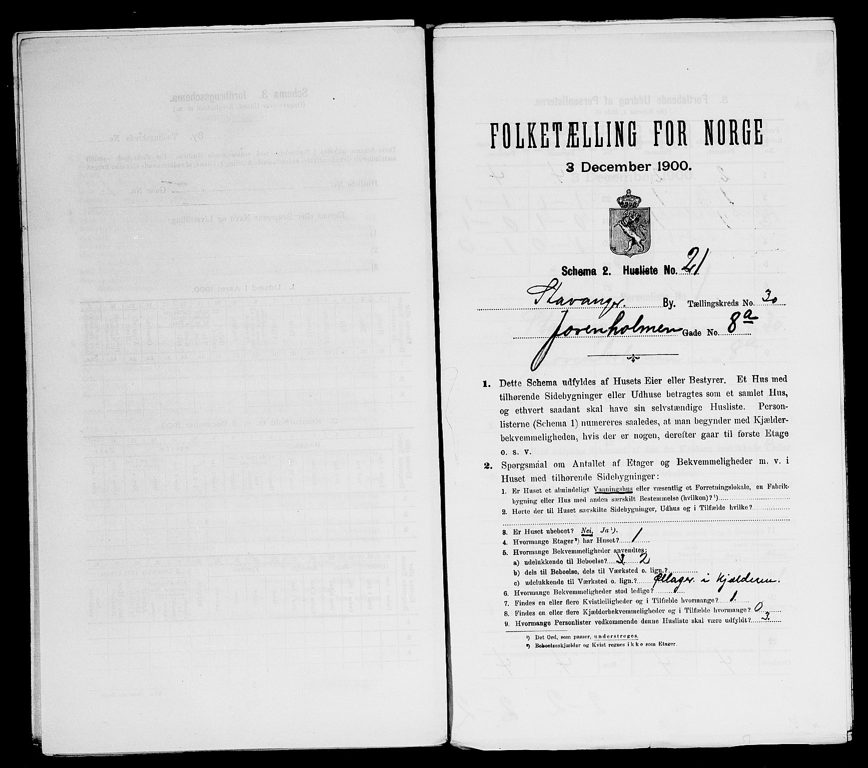 SAST, 1900 census for Stavanger, 1900, p. 11244