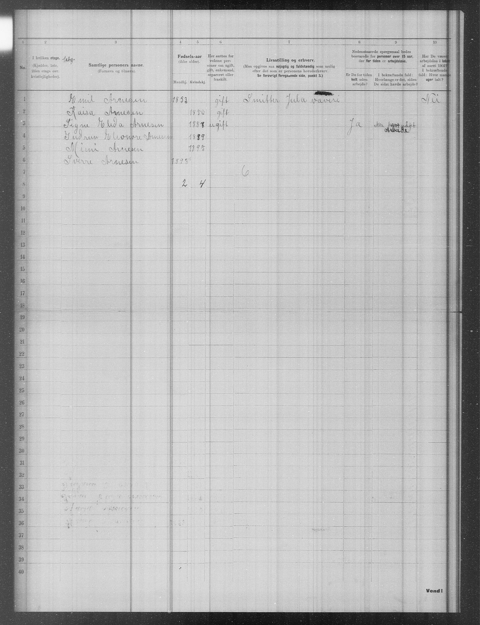 OBA, Municipal Census 1902 for Kristiania, 1902, p. 11561