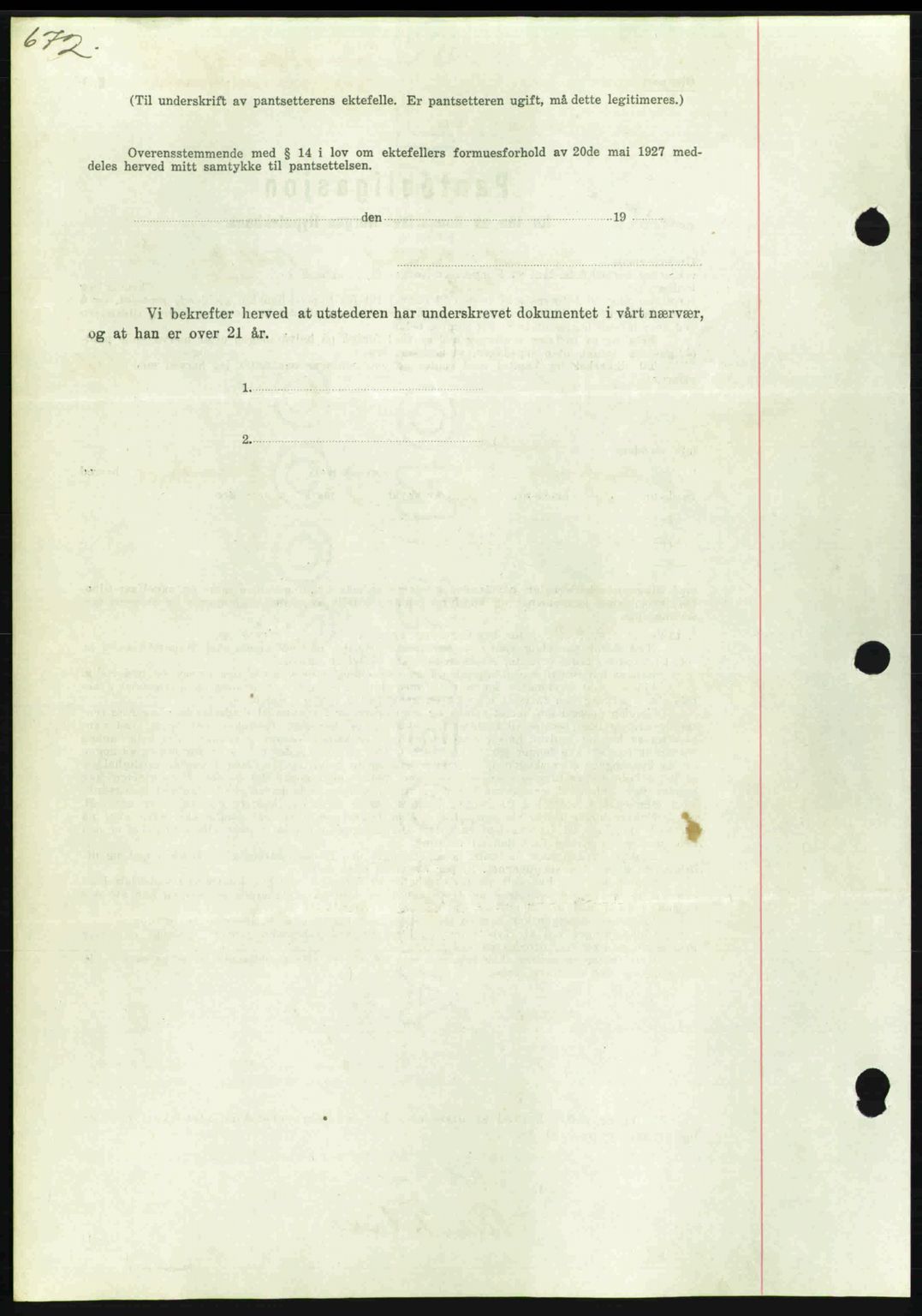 Nordmøre sorenskriveri, AV/SAT-A-4132/1/2/2Ca: Mortgage book no. B85, 1939-1939, Diary no: : 1896/1939