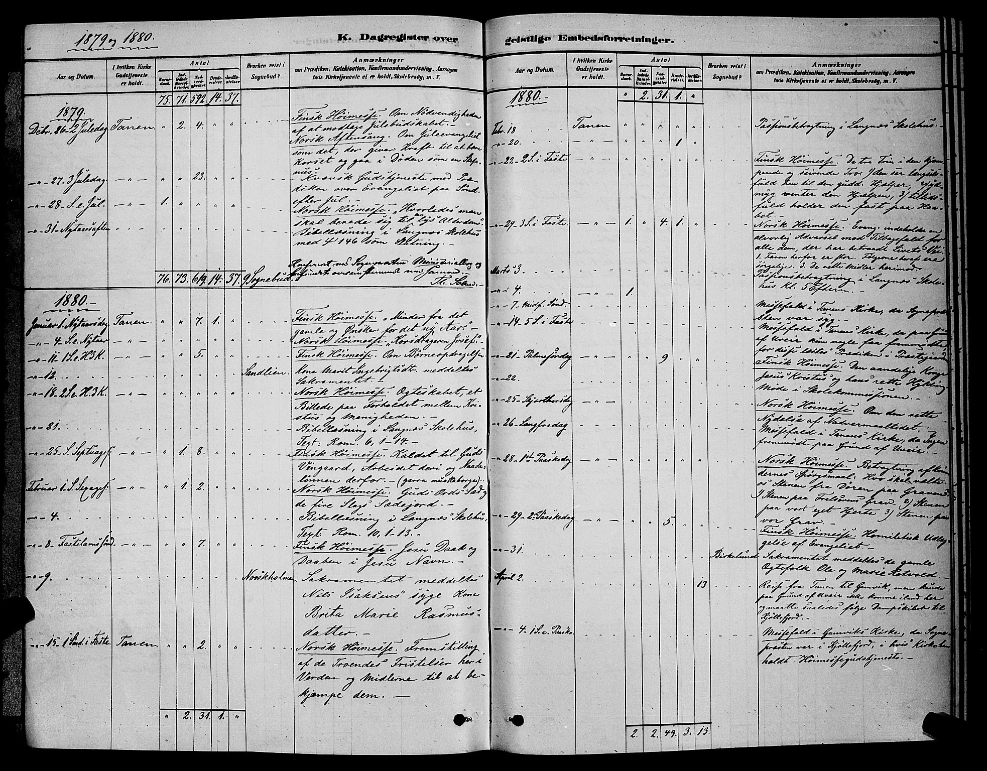 Tana sokneprestkontor, SATØ/S-1334/H/Hb/L0003klokker: Parish register (copy) no. 3, 1878-1890