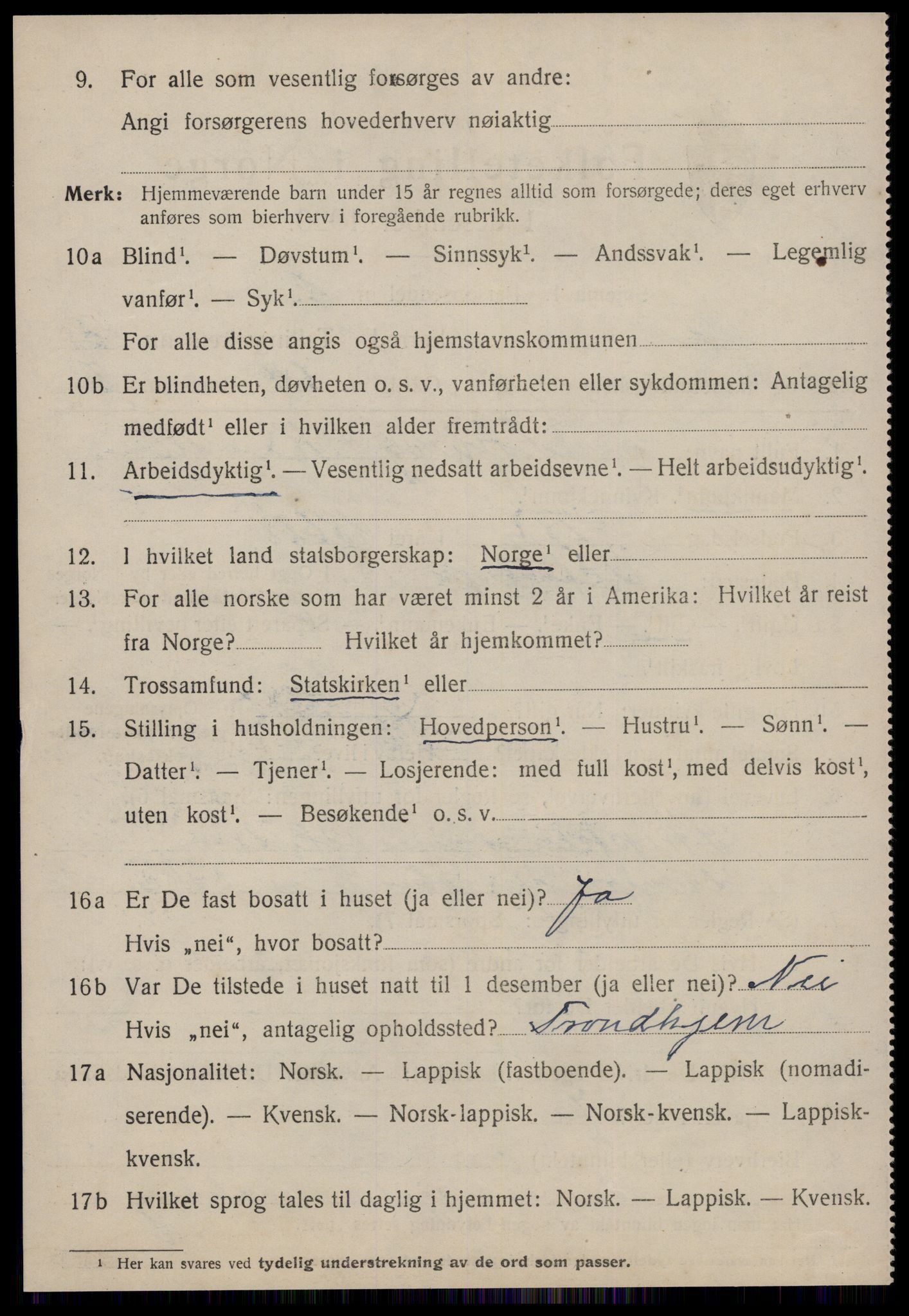 SAT, 1920 census for Å, 1920, p. 5495