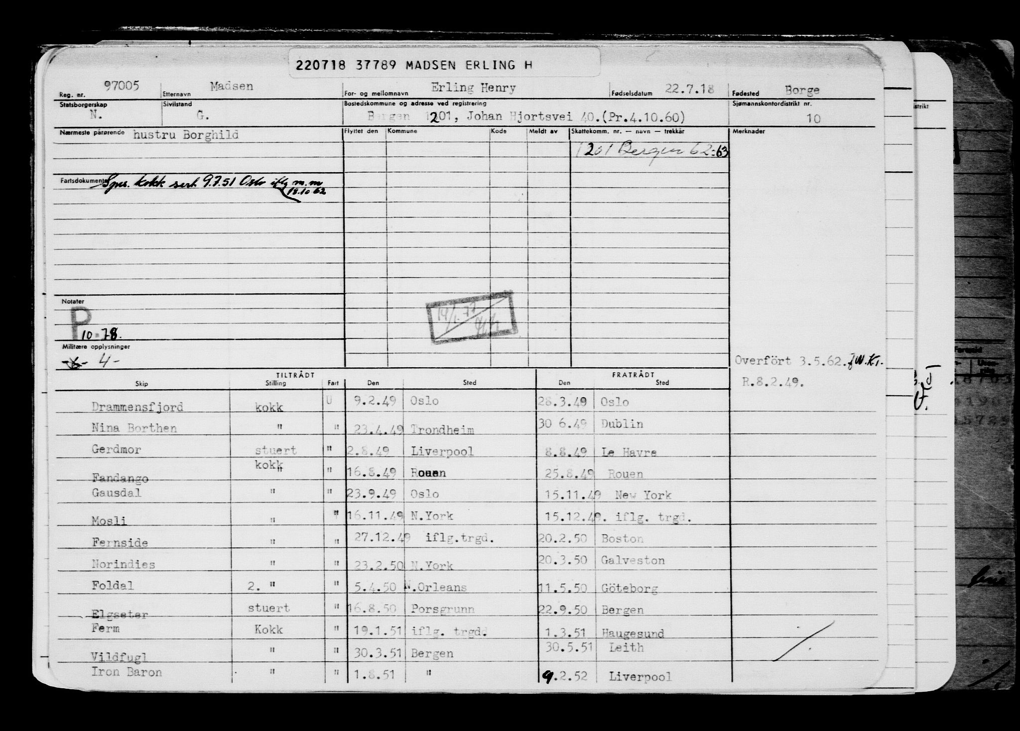 Direktoratet for sjømenn, AV/RA-S-3545/G/Gb/L0160: Hovedkort, 1918, p. 455