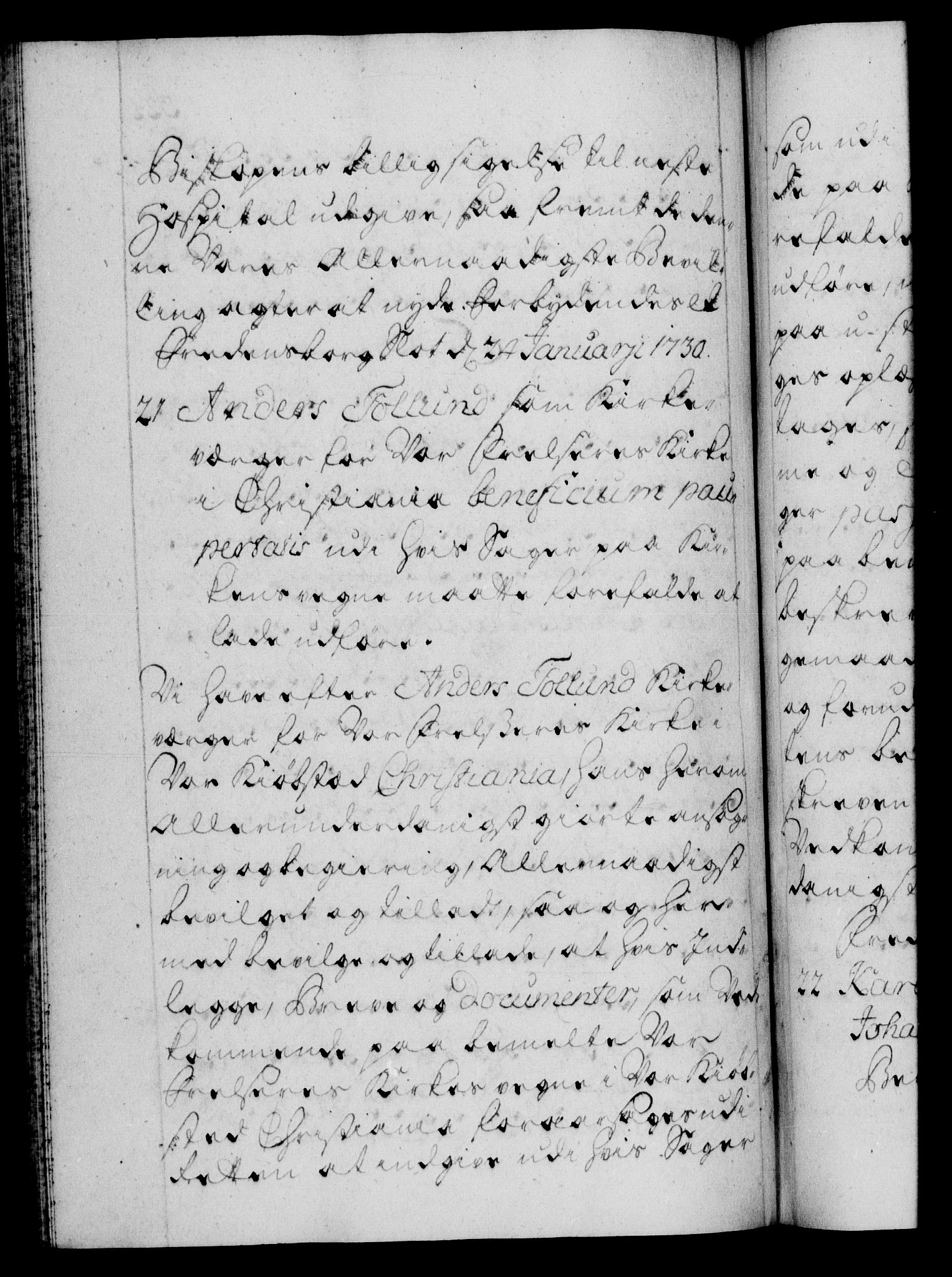 Danske Kanselli 1572-1799, AV/RA-EA-3023/F/Fc/Fca/Fcaa/L0026: Norske registre, 1729-1730, p. 324b