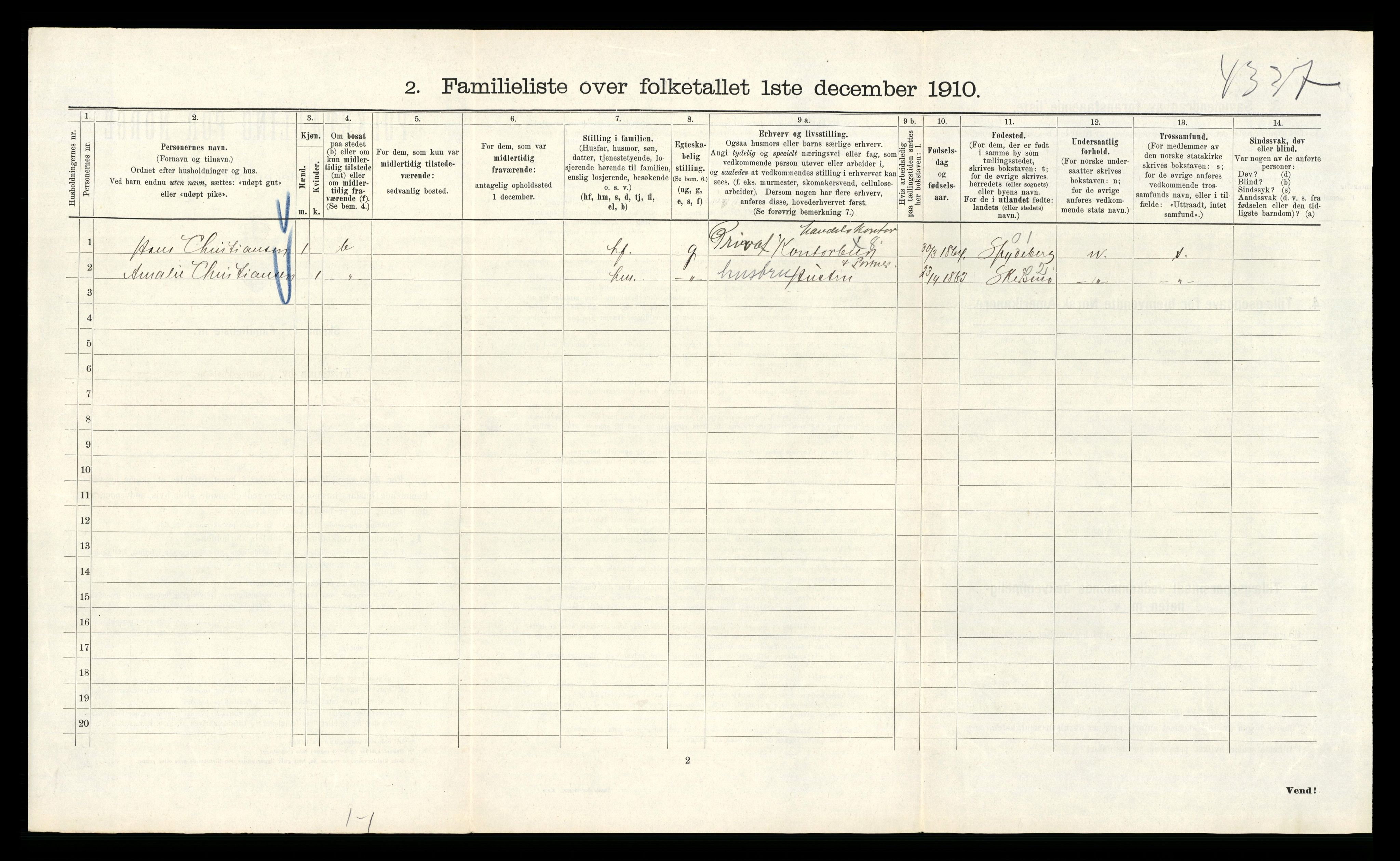 RA, 1910 census for Kristiania, 1910, p. 26116