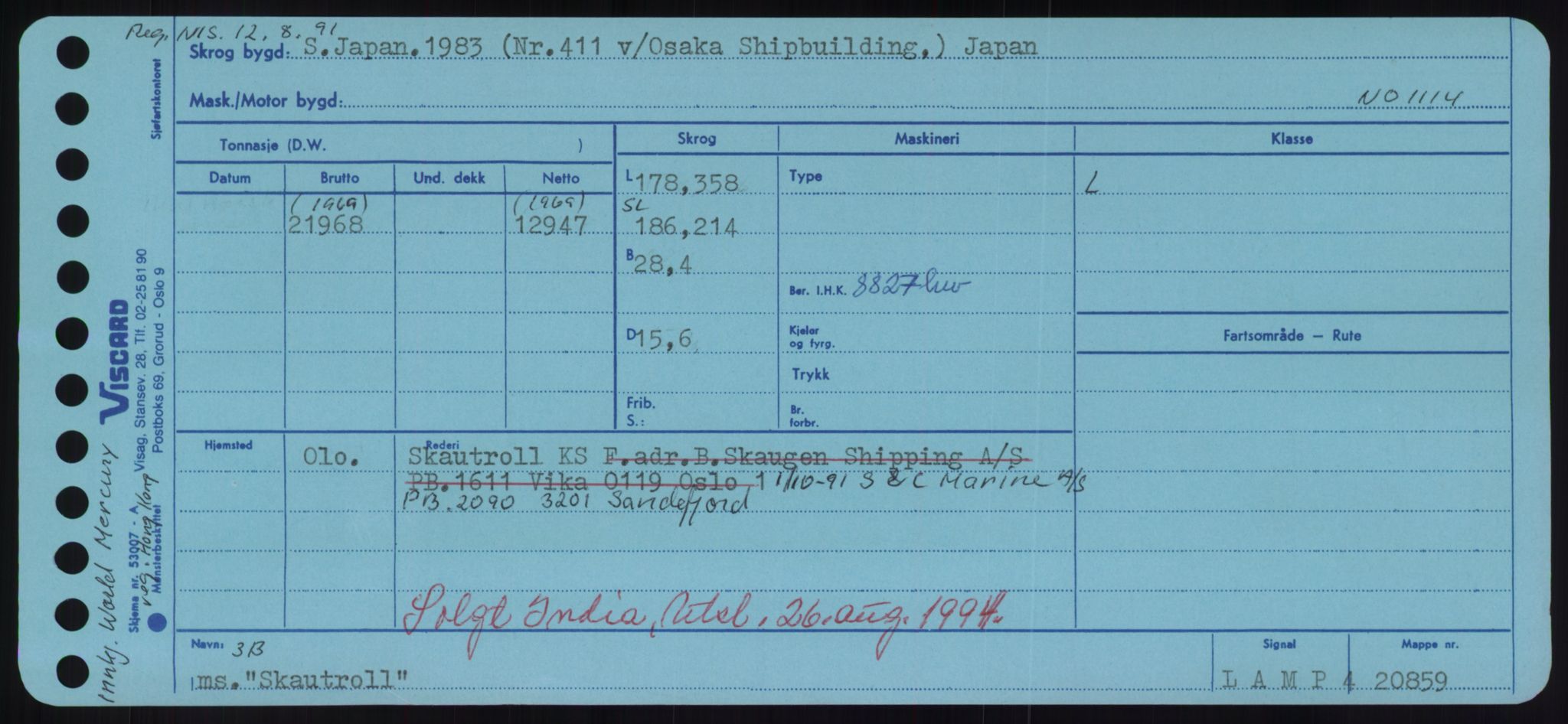 Sjøfartsdirektoratet med forløpere, Skipsmålingen, AV/RA-S-1627/H/Hd/L0034: Fartøy, Sk-Slå, p. 147