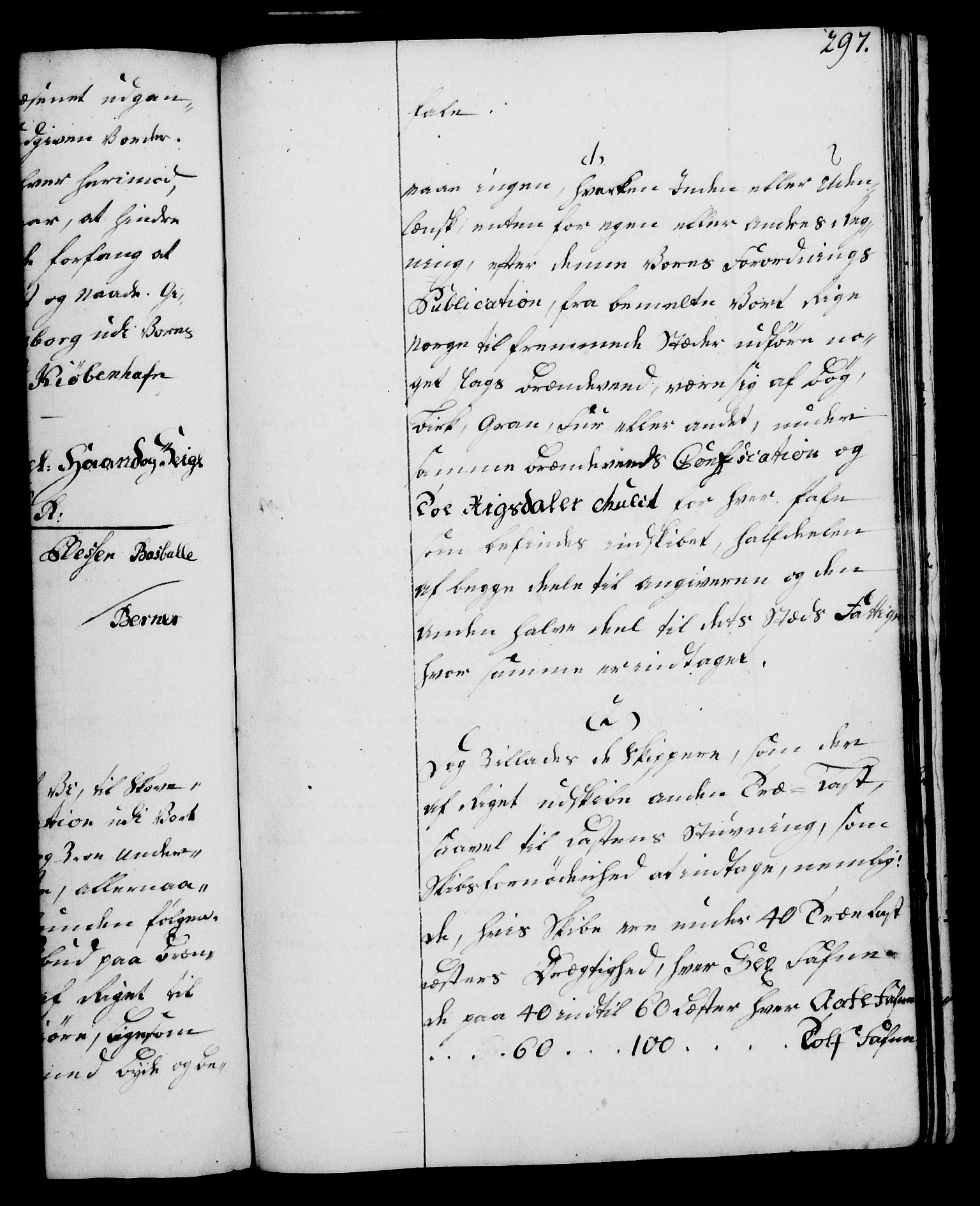 Rentekammeret, Kammerkanselliet, RA/EA-3111/G/Gg/Gga/L0006: Norsk ekspedisjonsprotokoll med register (merket RK 53.6), 1749-1759, p. 297