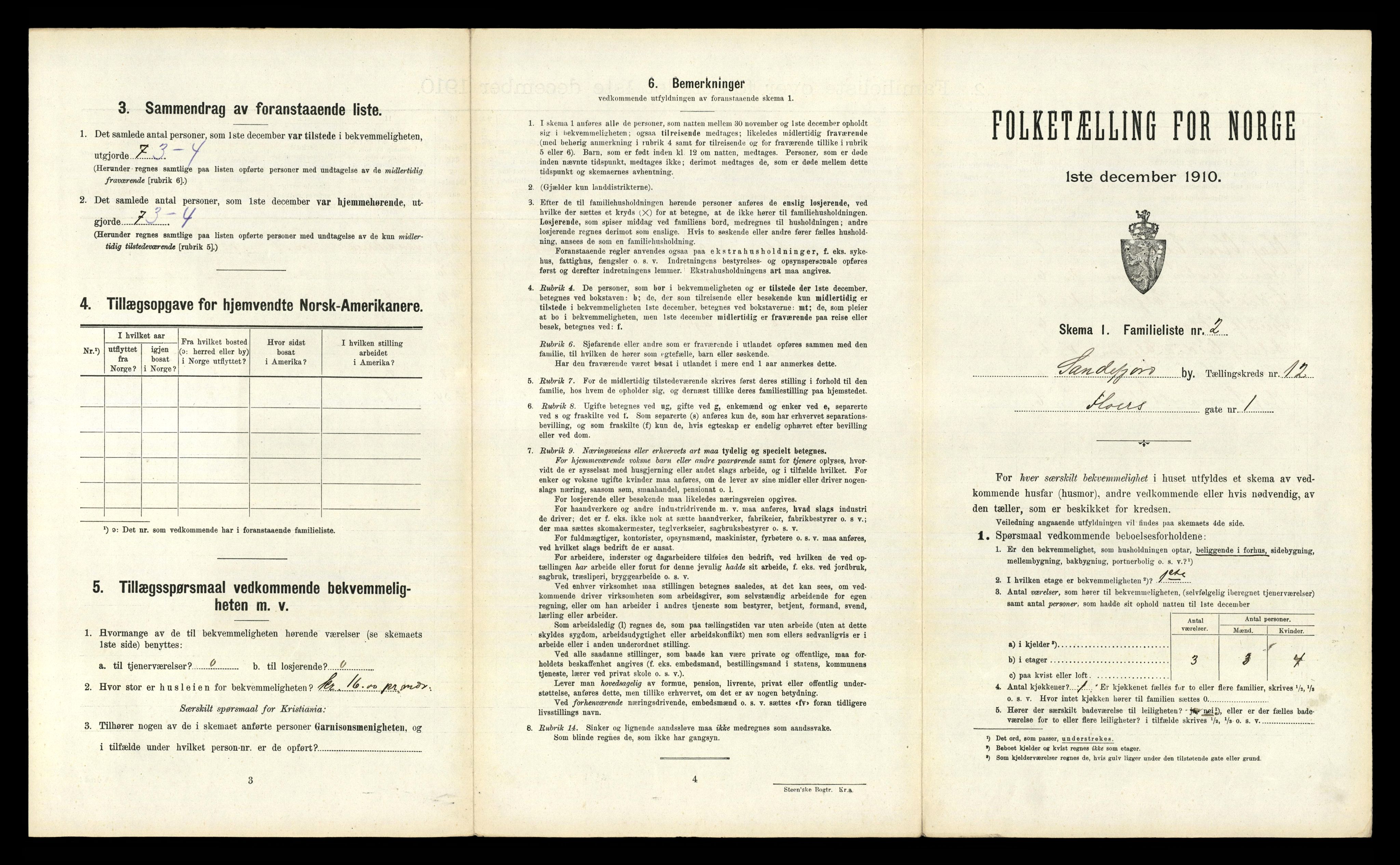 RA, 1910 census for Sandefjord, 1910, p. 3326