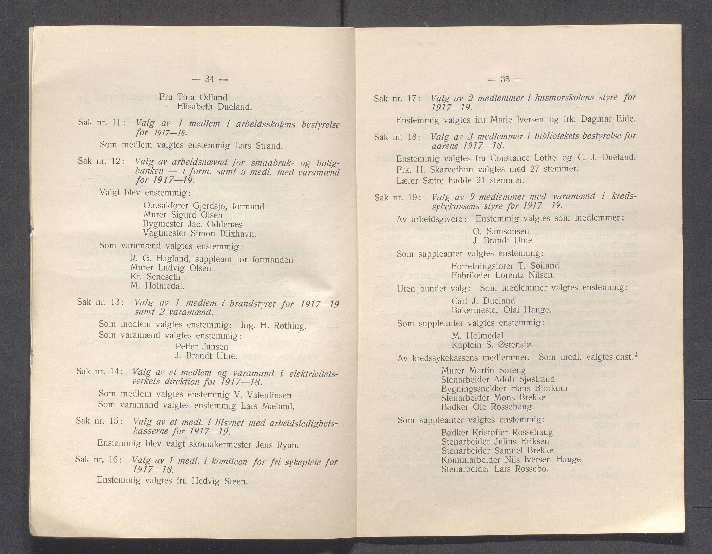 Haugesund kommune - Formannskapet og Bystyret, IKAR/A-740/A/Abb/L0002: Bystyreforhandlinger, 1908-1917, p. 1109