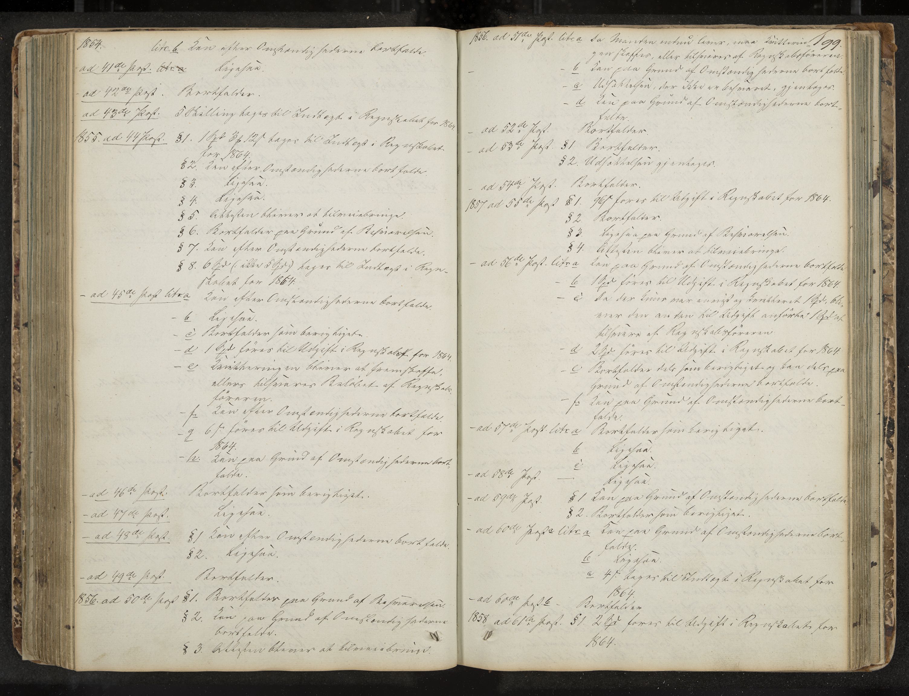 Seljord formannskap og sentraladministrasjon, IKAK/0828021/A/Aa/L0001: Møtebok med register, 1838-1879, p. 199