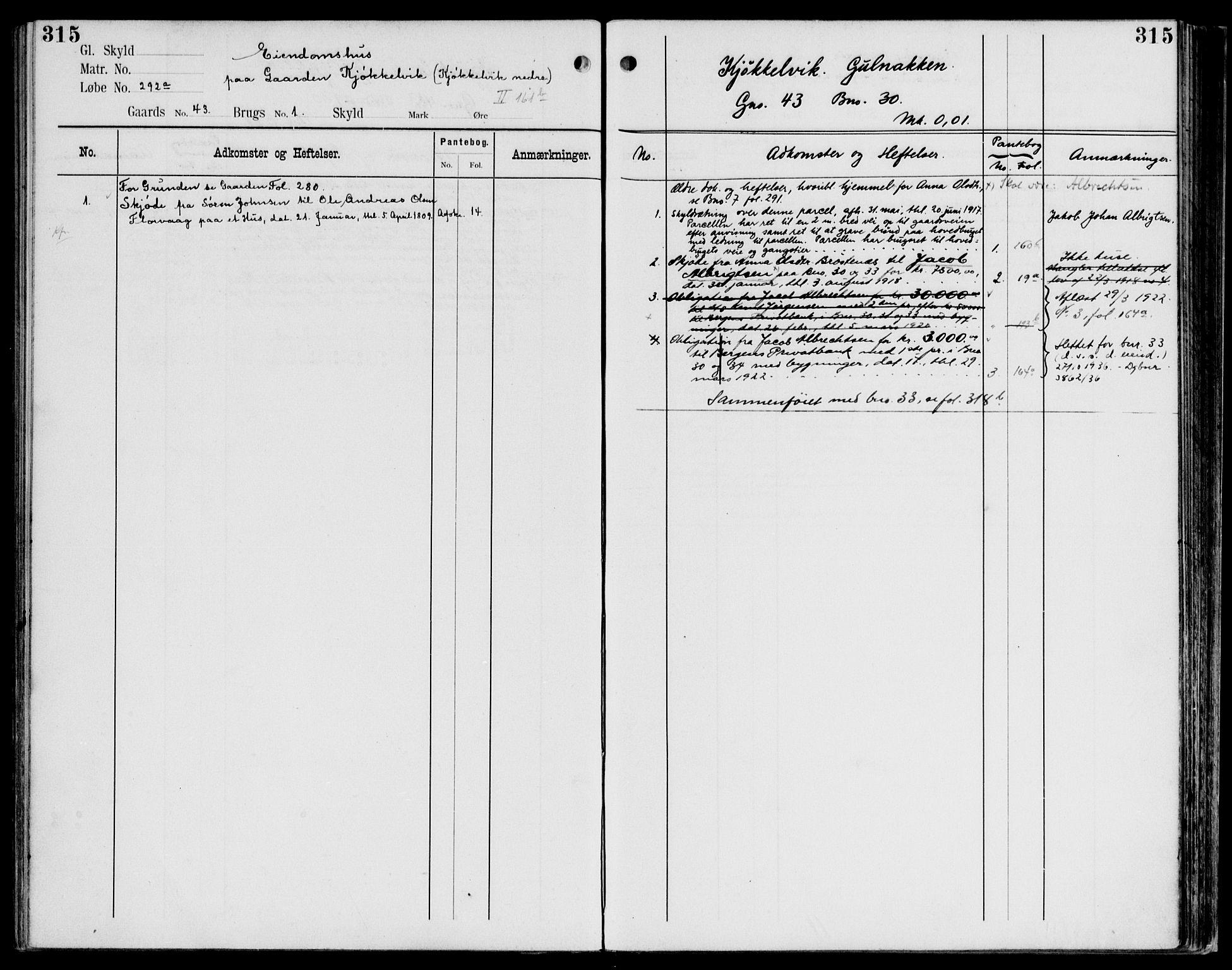 Midhordland sorenskriveri, AV/SAB-A-3001/1/G/Ga/Gab/L0107: Mortgage register no. II.A.b.107, p. 315