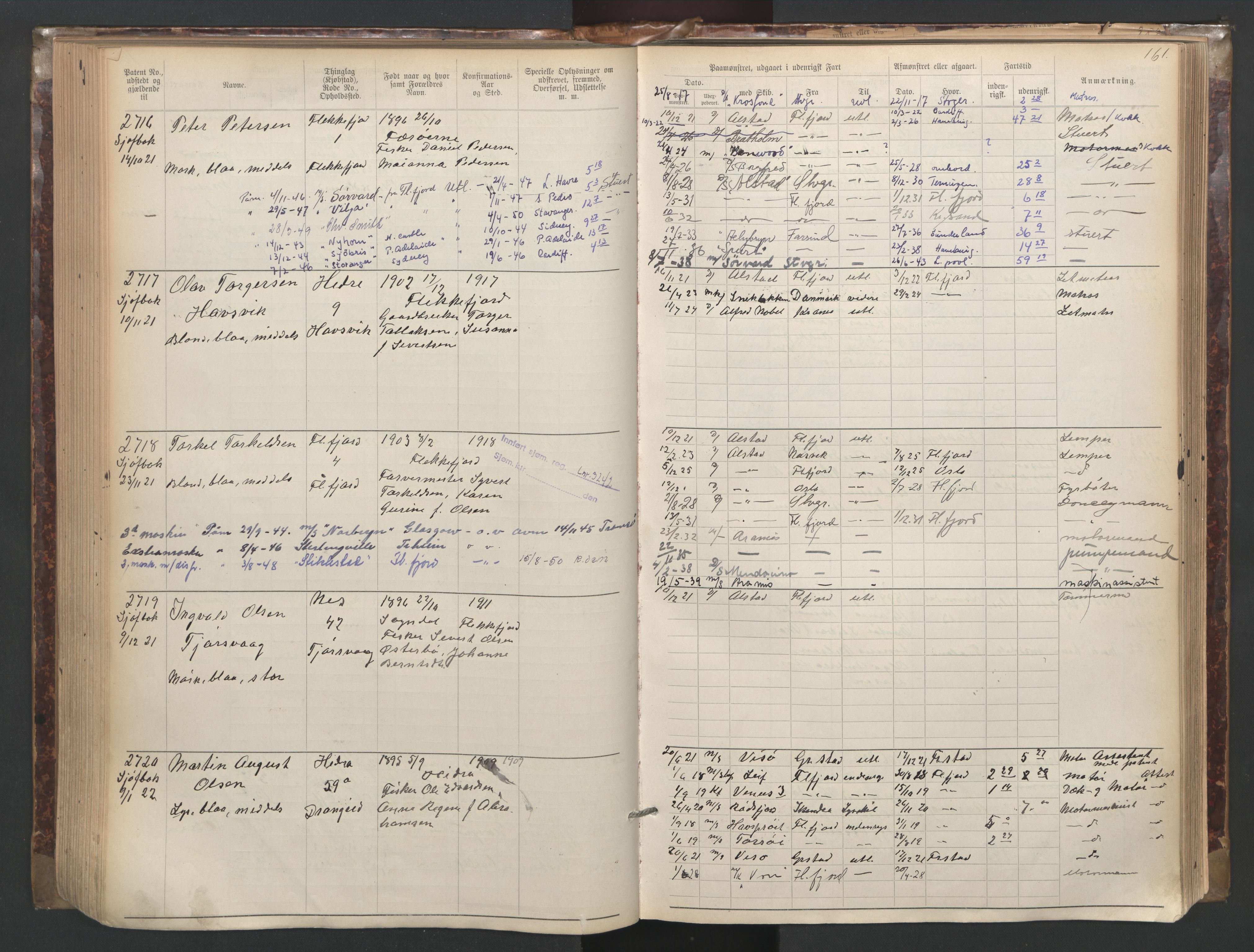 Flekkefjord mønstringskrets, SAK/2031-0018/F/Fa/L0003: Annotasjonsrulle nr 1921-2963 med register, N-3, 1892-1948, p. 193