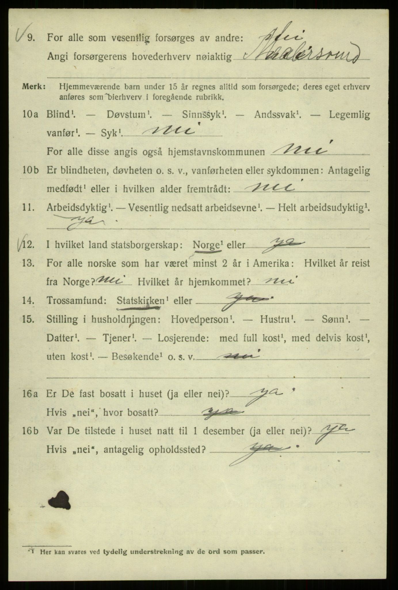 SAB, 1920 census for Bergen, 1920, p. 187141