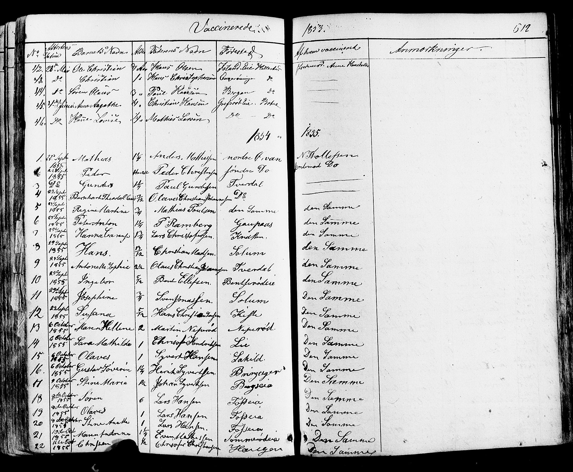 Botne kirkebøker, AV/SAKO-A-340/F/Fa/L0006: Parish register (official) no. I 6, 1836-1877, p. 612