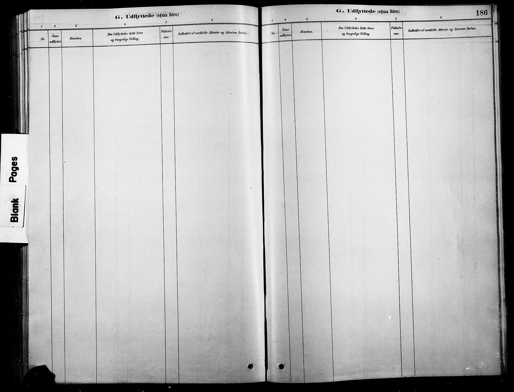 Tolga prestekontor, SAH/PREST-062/L/L0007: Parish register (copy) no. 7, 1878-1919, p. 186