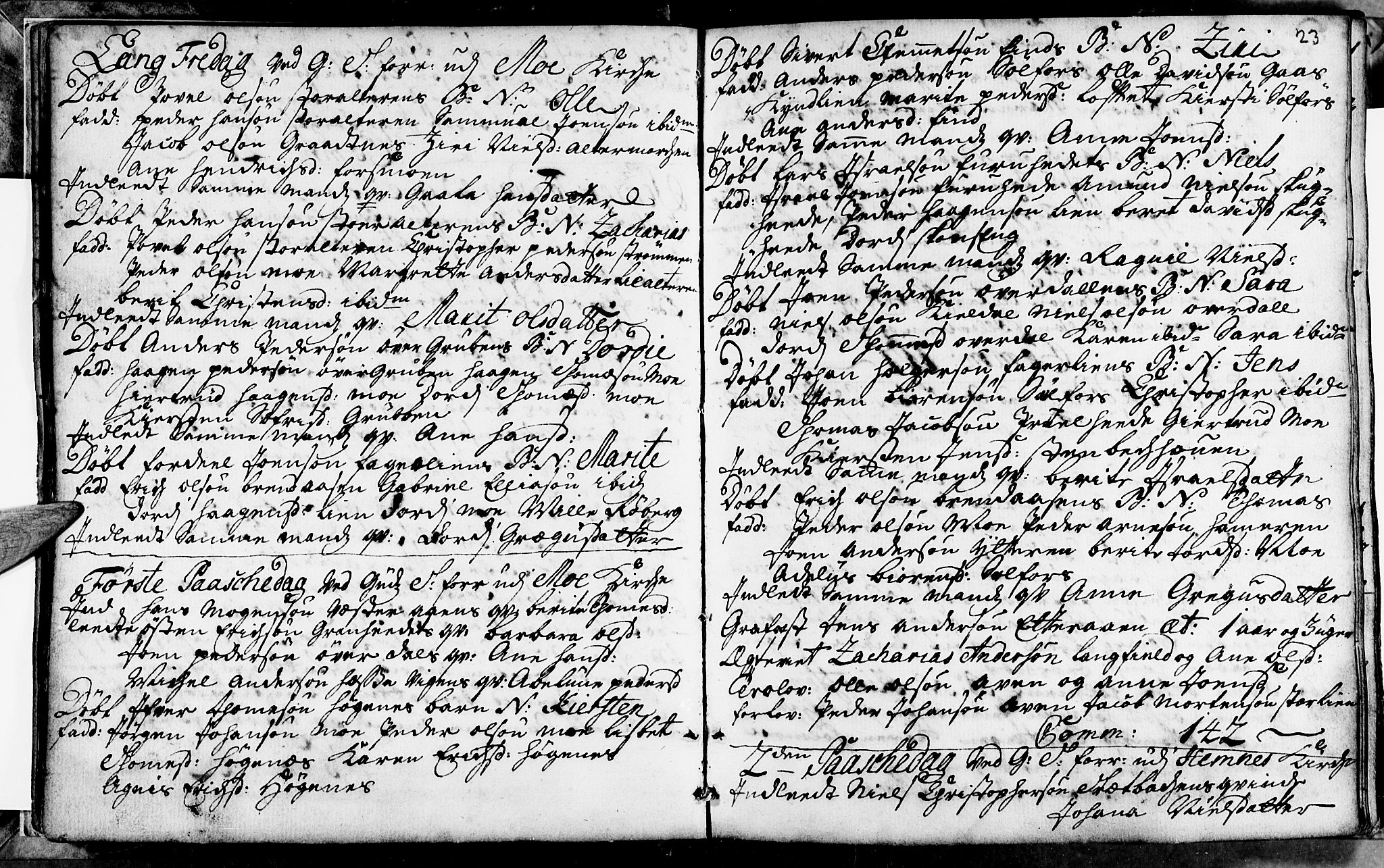 Ministerialprotokoller, klokkerbøker og fødselsregistre - Nordland, SAT/A-1459/825/L0346: Parish register (official) no. 825A02, 1729-1748, p. 23