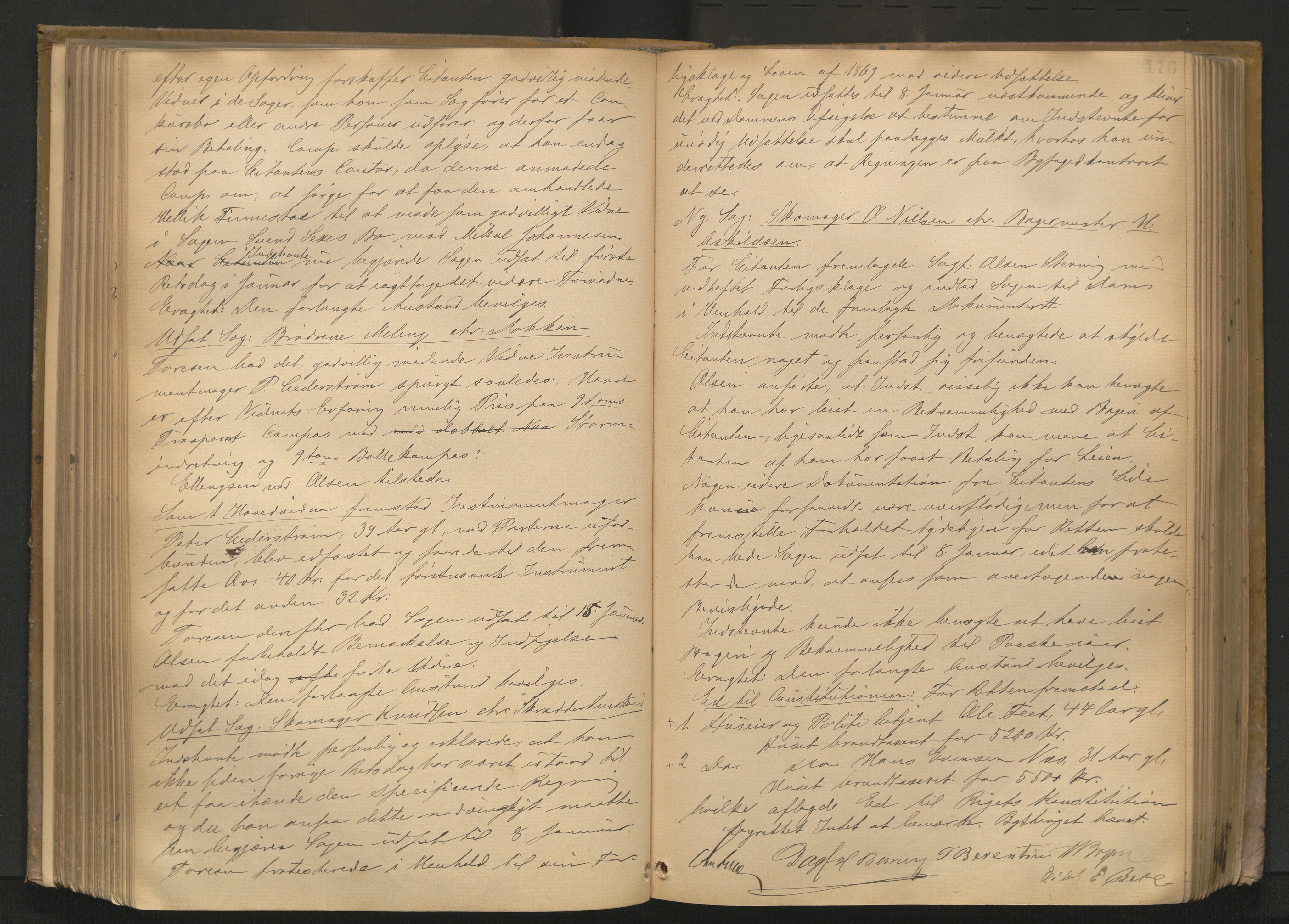Stavanger byfogd, AV/SAST-A-101408/001/3/30/30BA/L0062: Bytingprotkoll, 1881-1885, p. 175b-176a