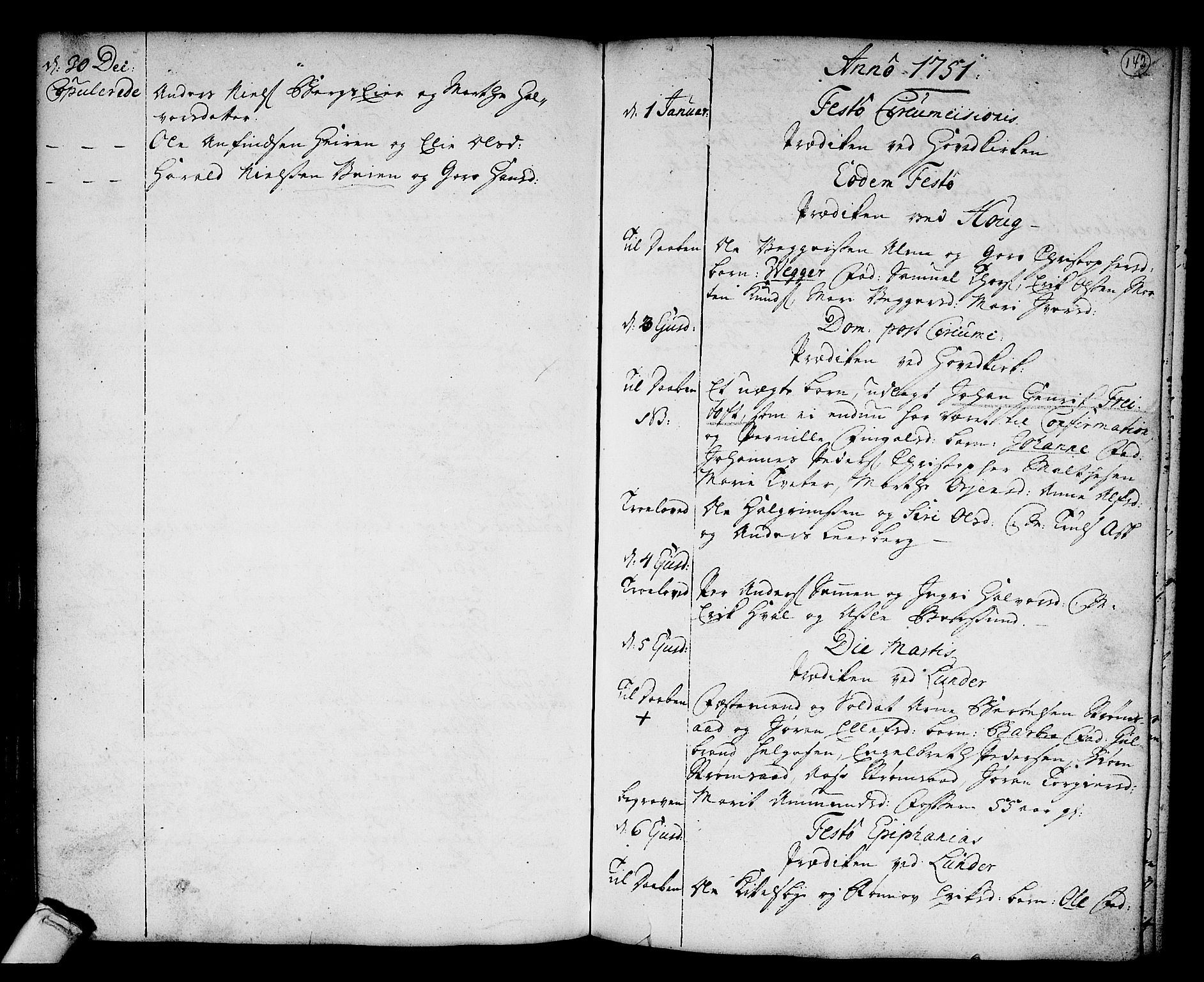Norderhov kirkebøker, SAKO/A-237/F/Fa/L0003a: Parish register (official) no. 3, 1740-1757, p. 142