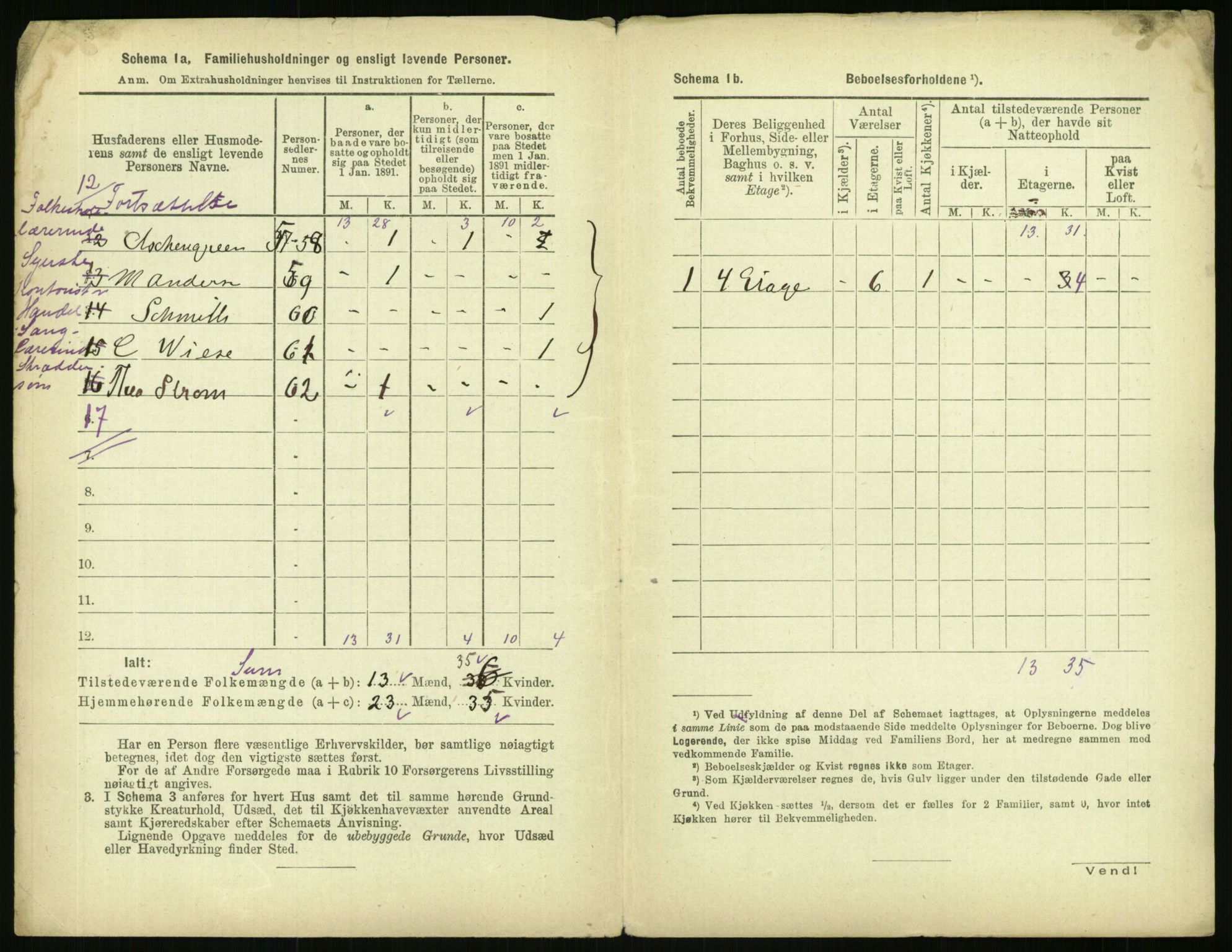 RA, 1891 census for 0301 Kristiania, 1891, p. 38498