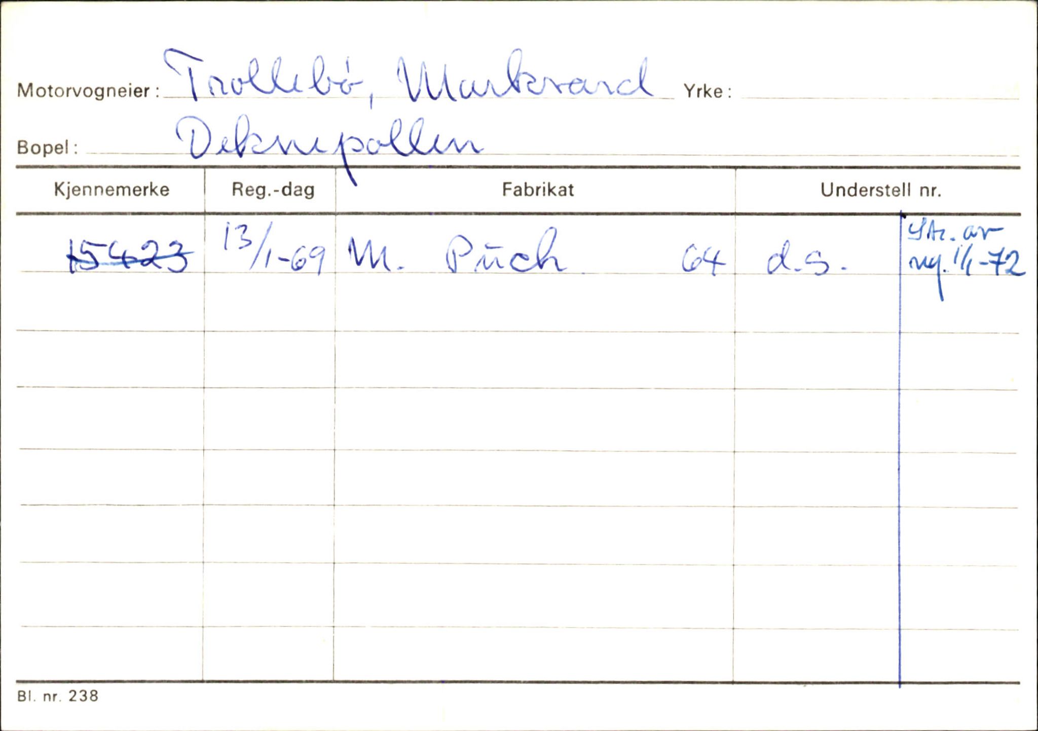 Statens vegvesen, Sogn og Fjordane vegkontor, SAB/A-5301/4/F/L0145: Registerkort Vågsøy S-Å. Årdal I-P, 1945-1975, p. 528